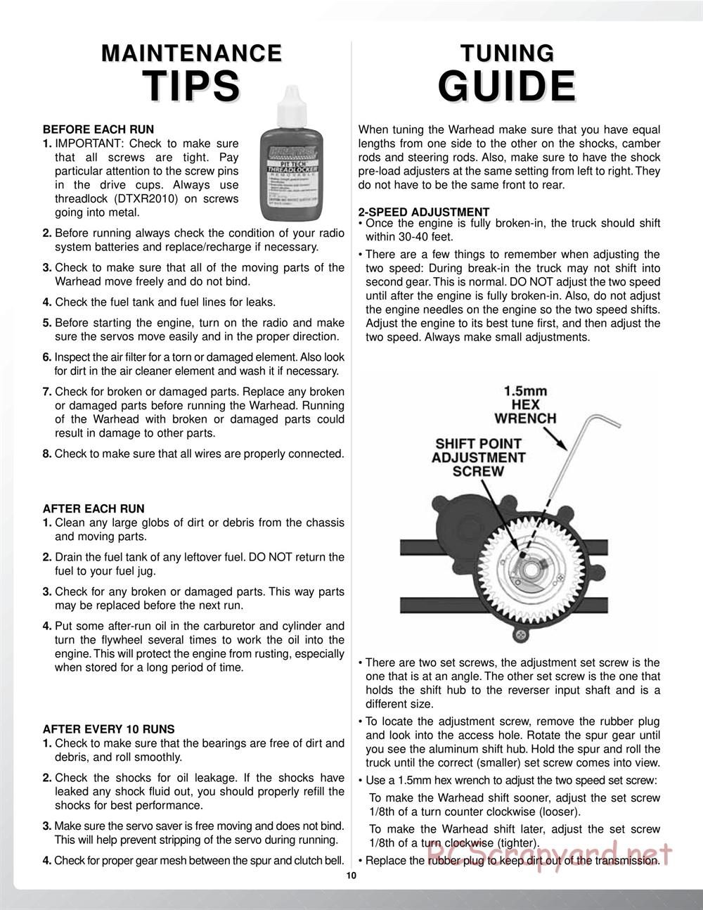 Duratrax - Warhead - Manual - Page 10