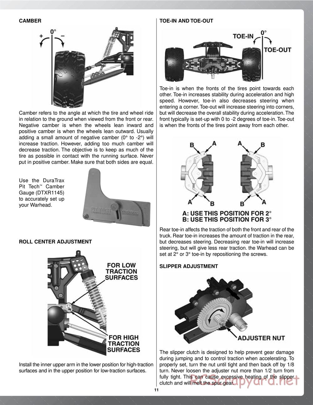 Duratrax - Warhead - Manual - Page 11