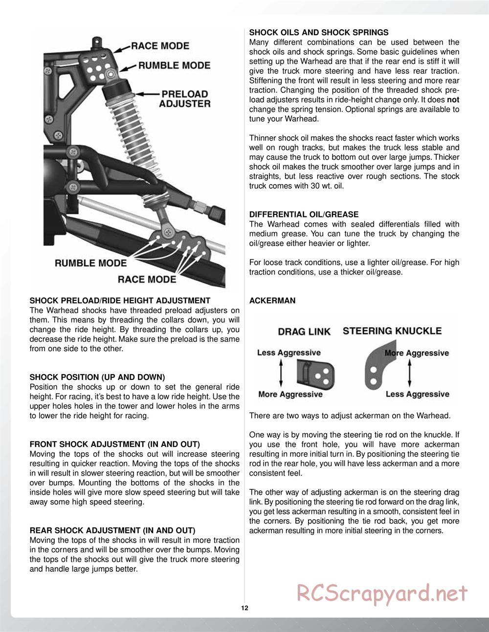 Duratrax - Warhead - Instruction Manual - DTXD68** • RCScrapyard ...