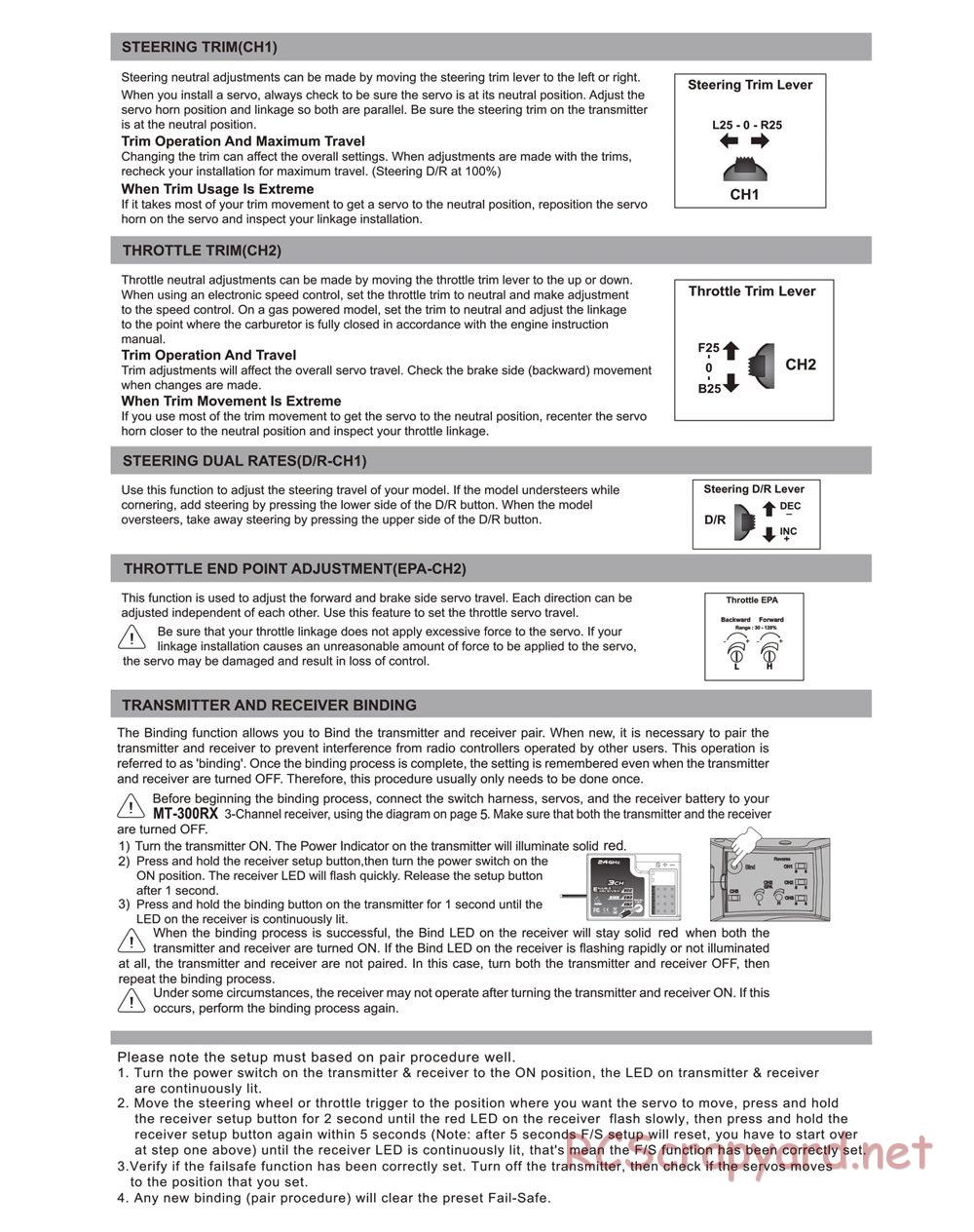 Himoto Racing - 1/10 Electric Models - Manual - Page 10