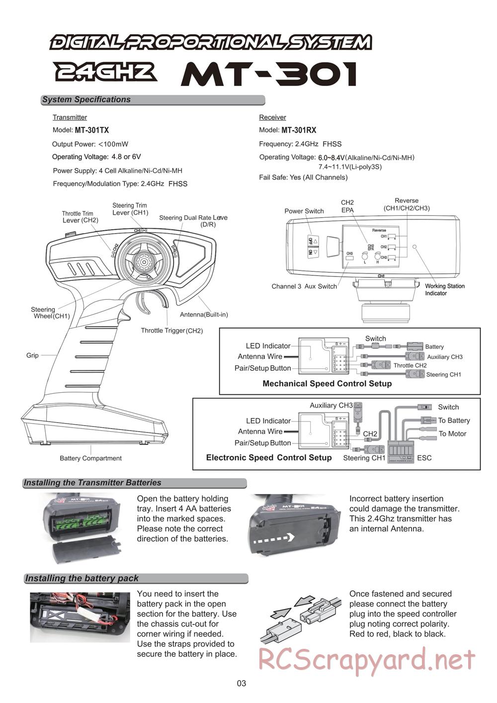 Himoto Racing - Dirt Whip - E10DB / E10DBL - Manual - Page 5