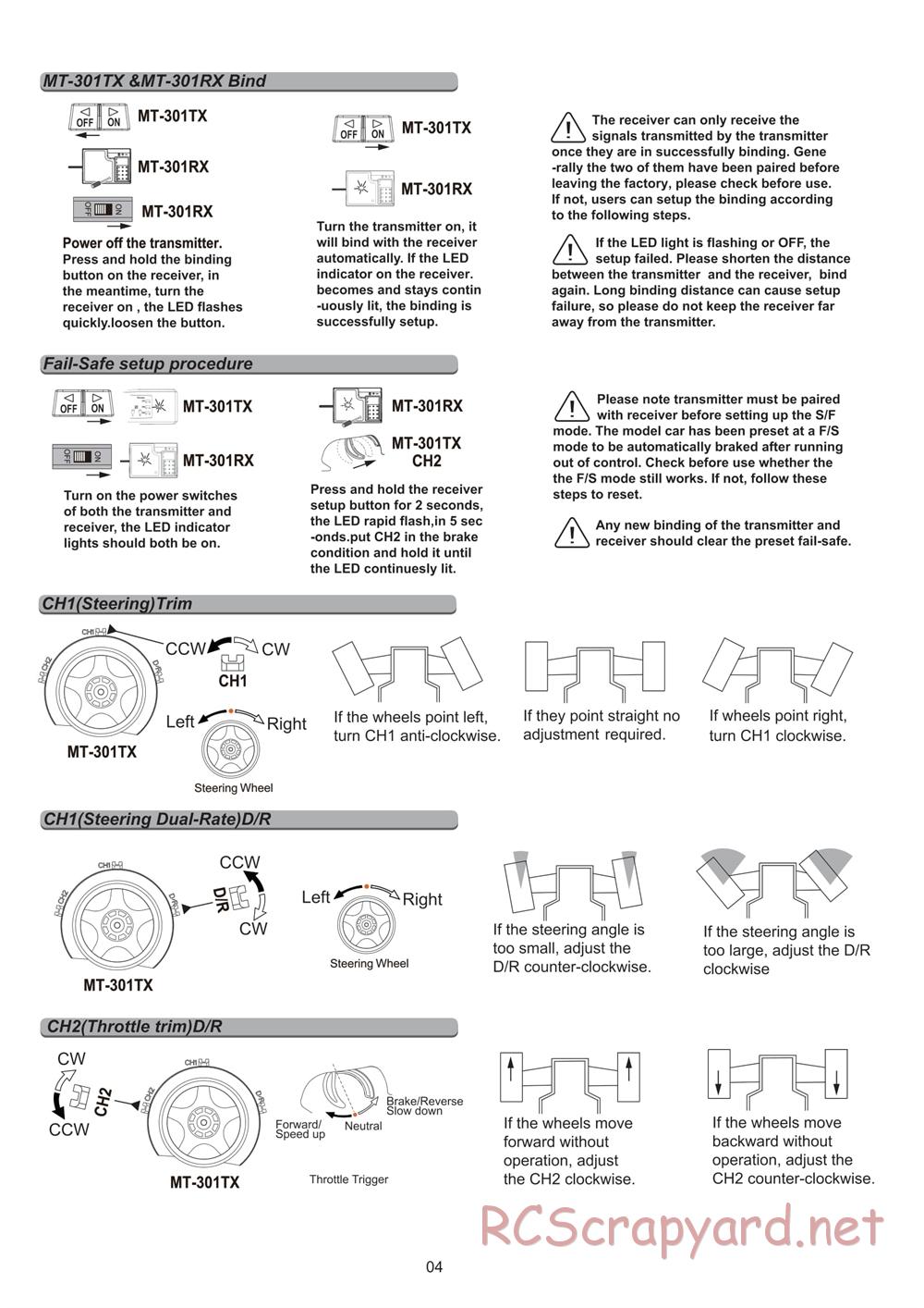 Himoto Racing - Tanto - E10XB / E10XBL - Manual - Page 6