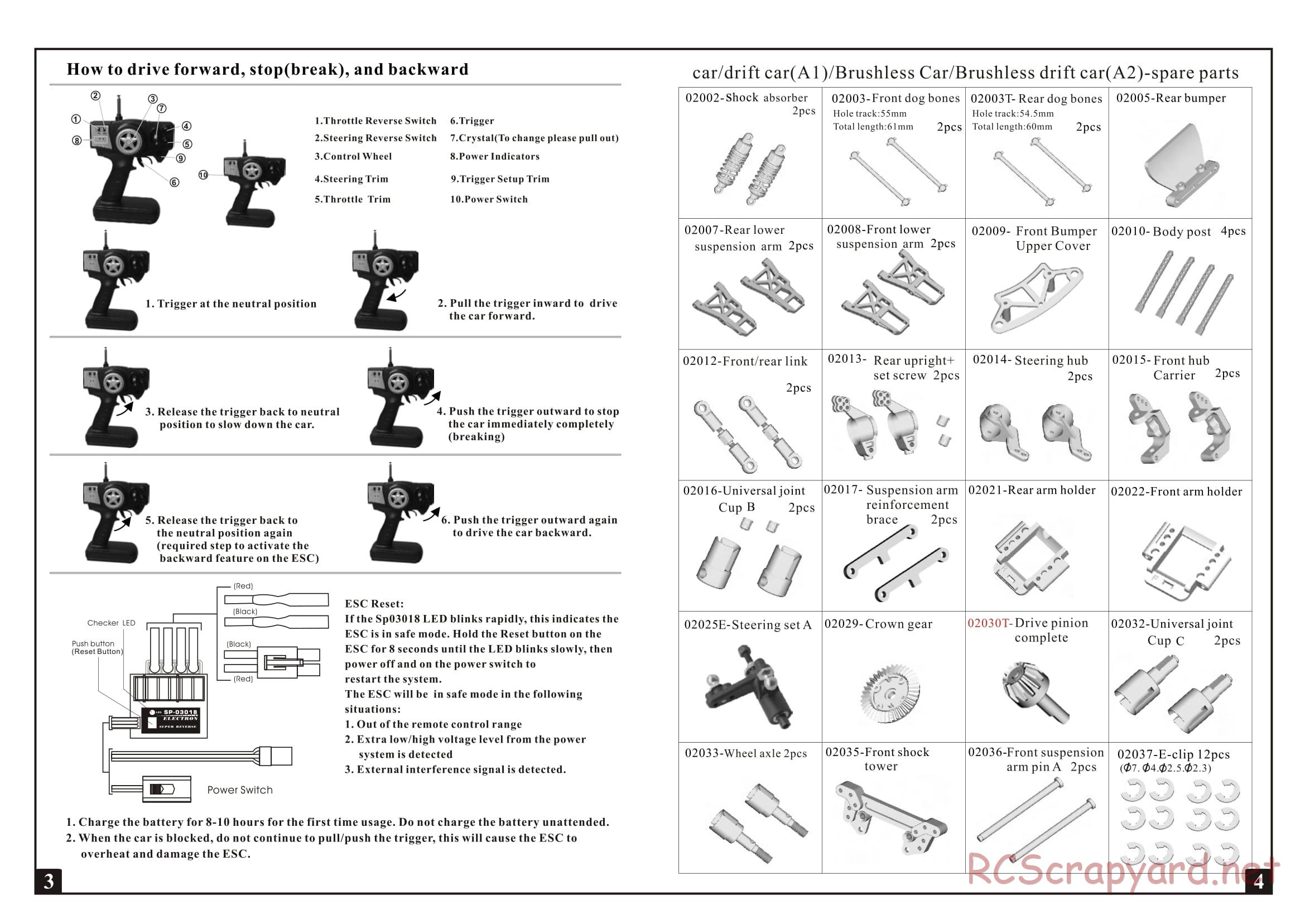 Himoto Racing - Corr Truck SCT-10 - HI4370 / HI4370BL - Manual - Page 3