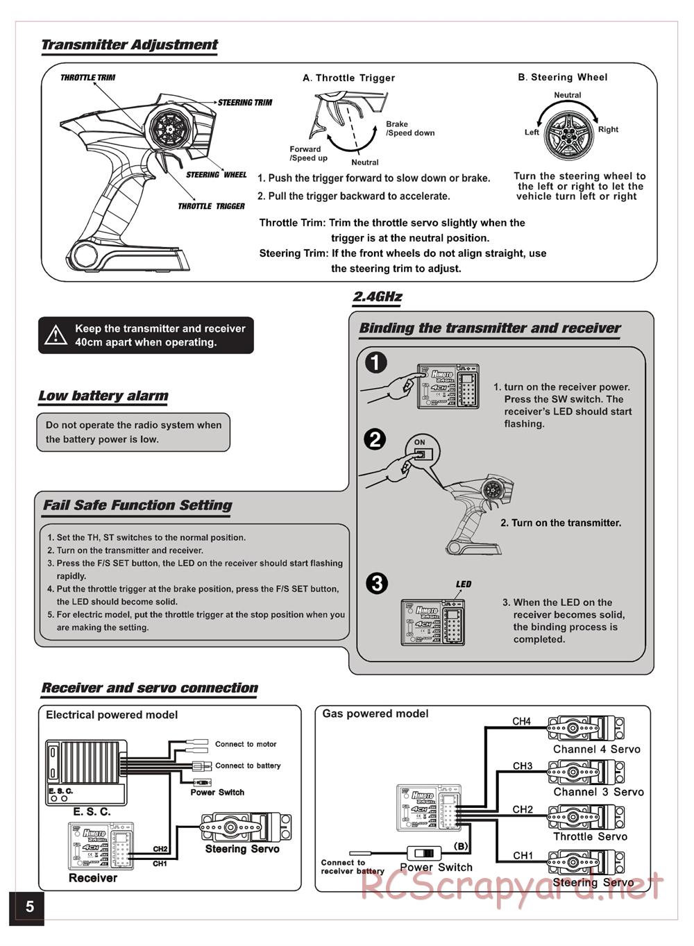 Himoto Racing - Bashe - HI1018 / HI1018BL - Manual - Page 6