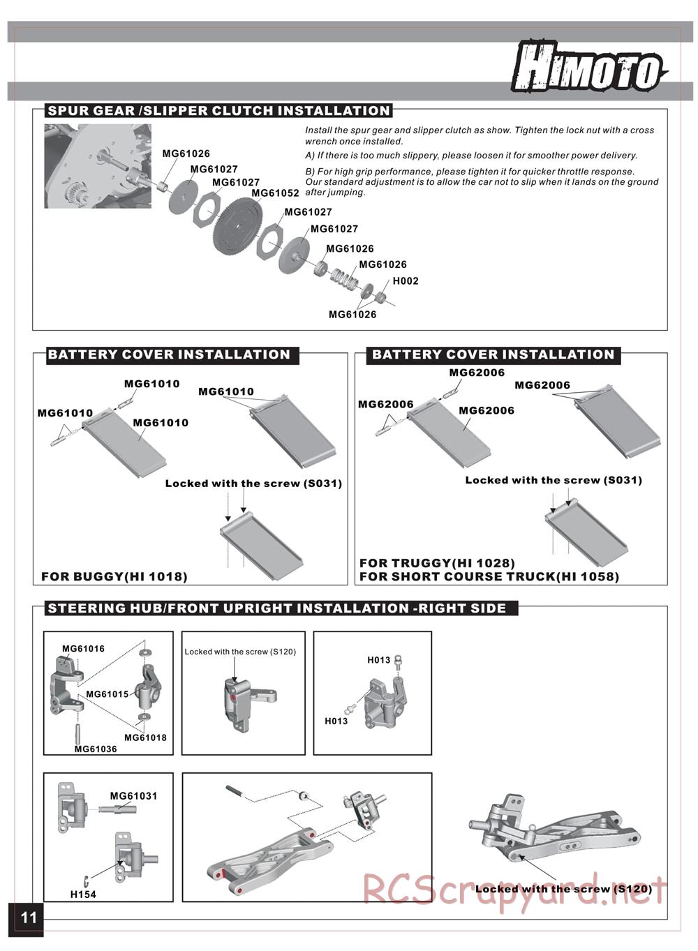 Himoto Racing - Bashe - HI1018 / HI1018BL - Manual - Page 12