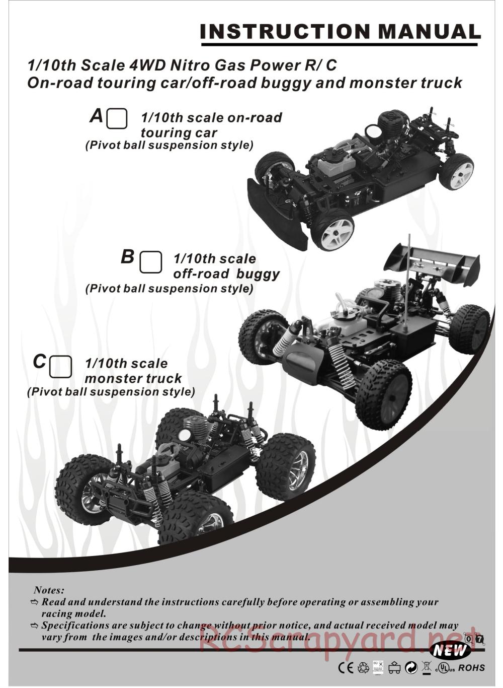 Himoto Racing - Viper XST - HI6103 - Manual - Page 1