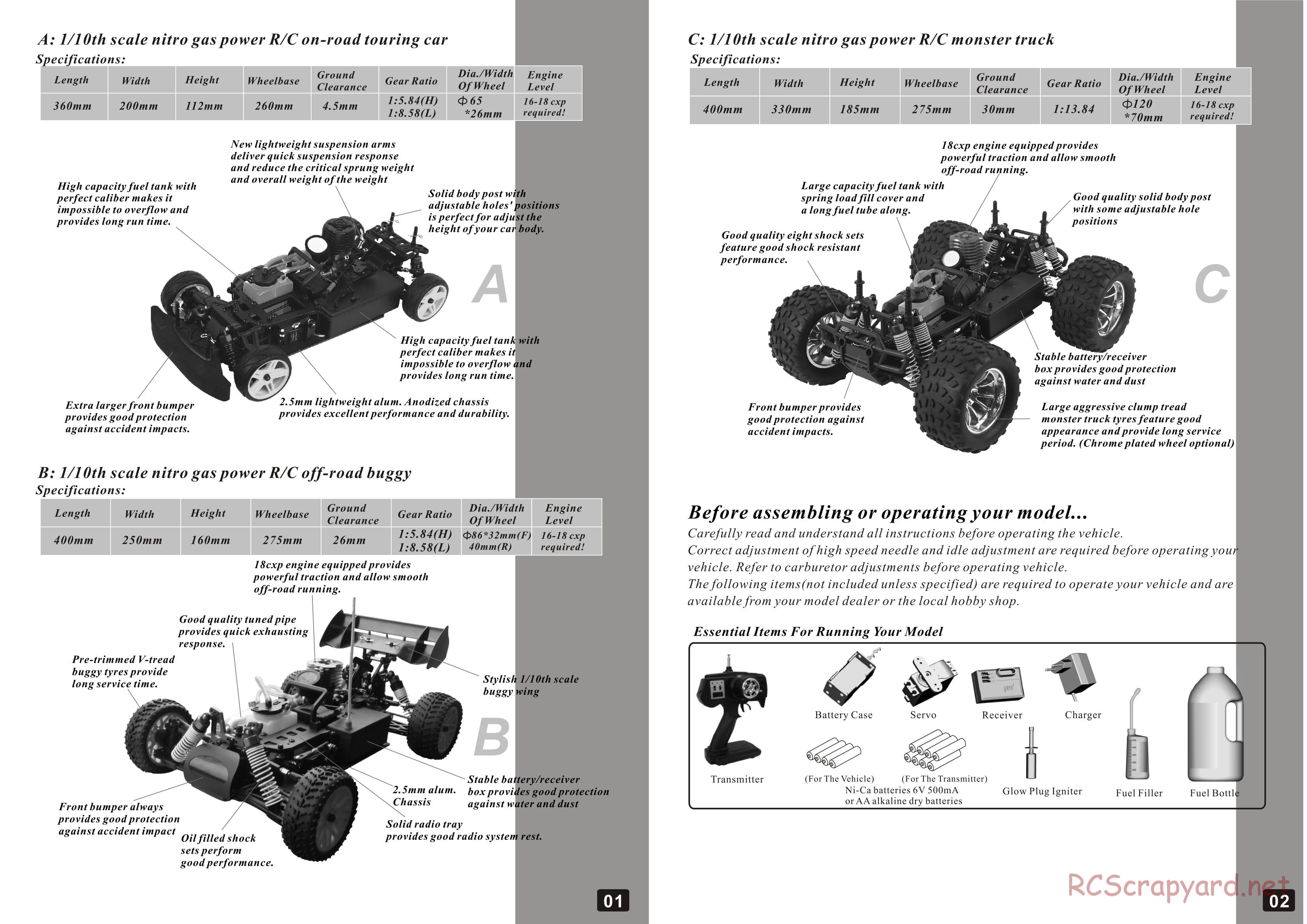 Himoto Racing - Viper XST - HI6103 - Manual - Page 2