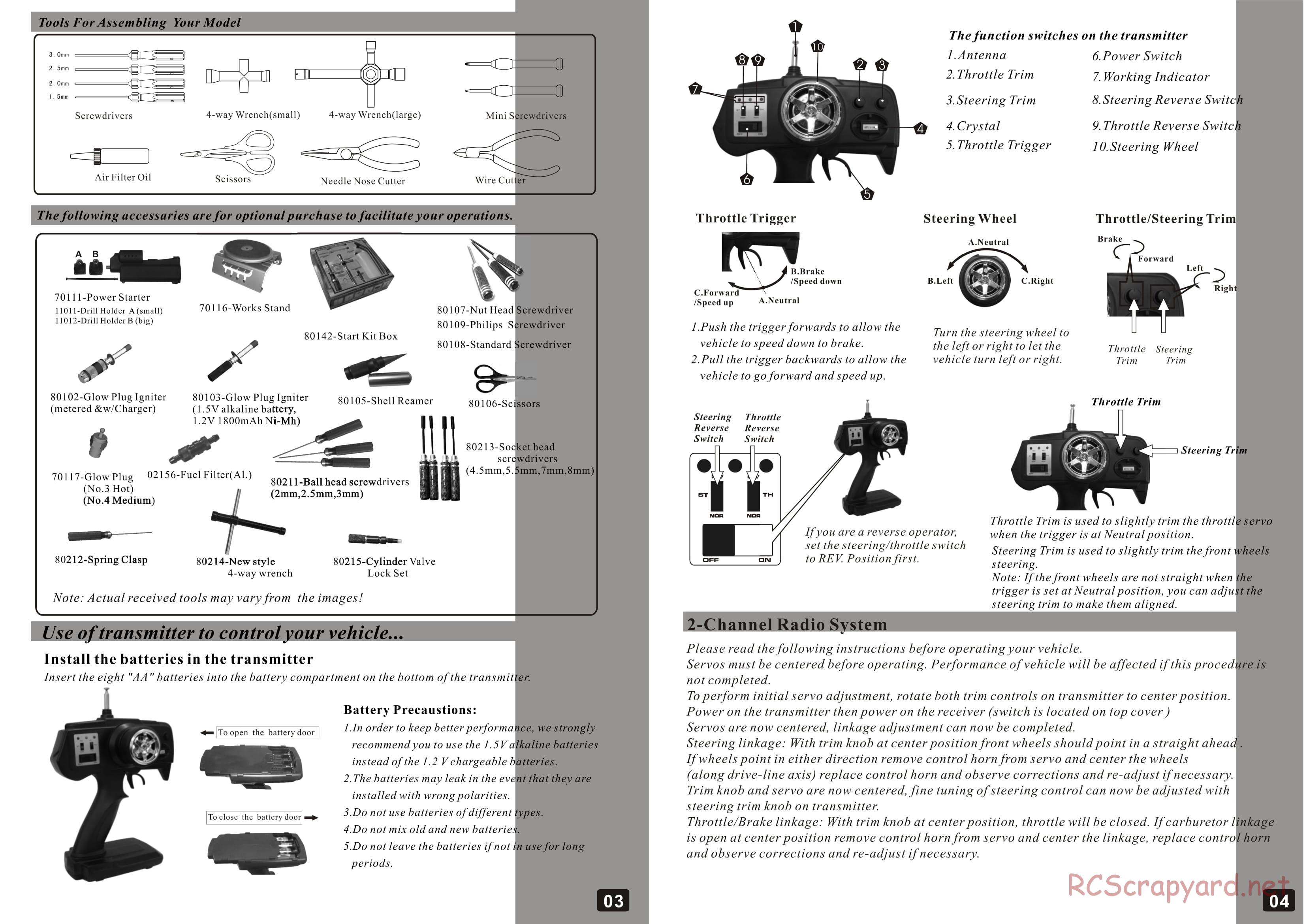 Himoto Racing - Viper XST - HI6103 - Manual - Page 3