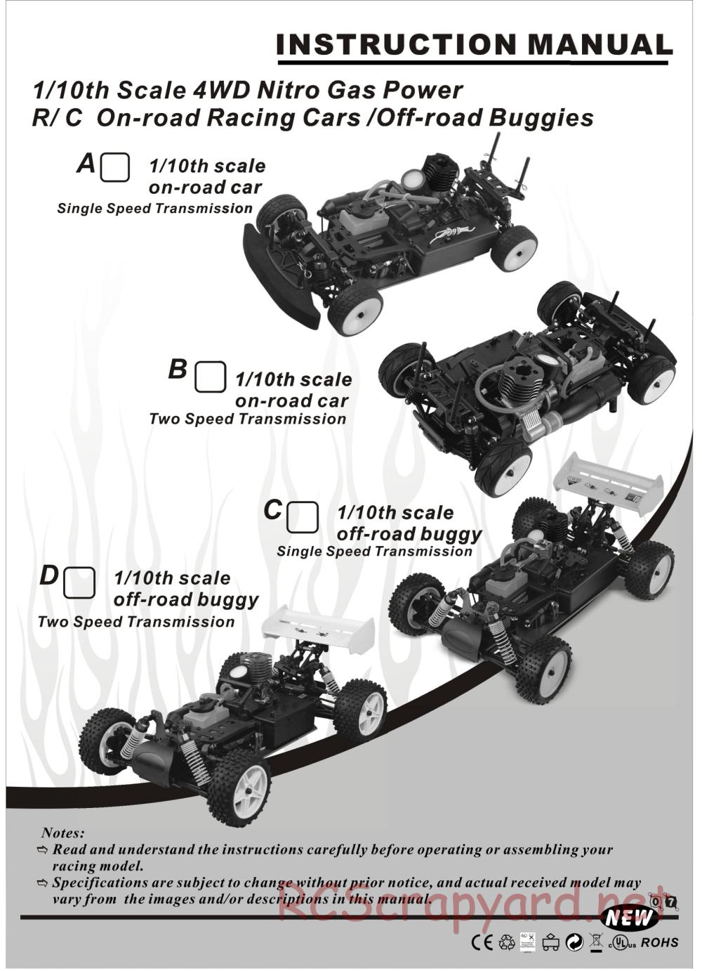 Himoto Racing - Rapida - HI9101 - Manual - Page 1