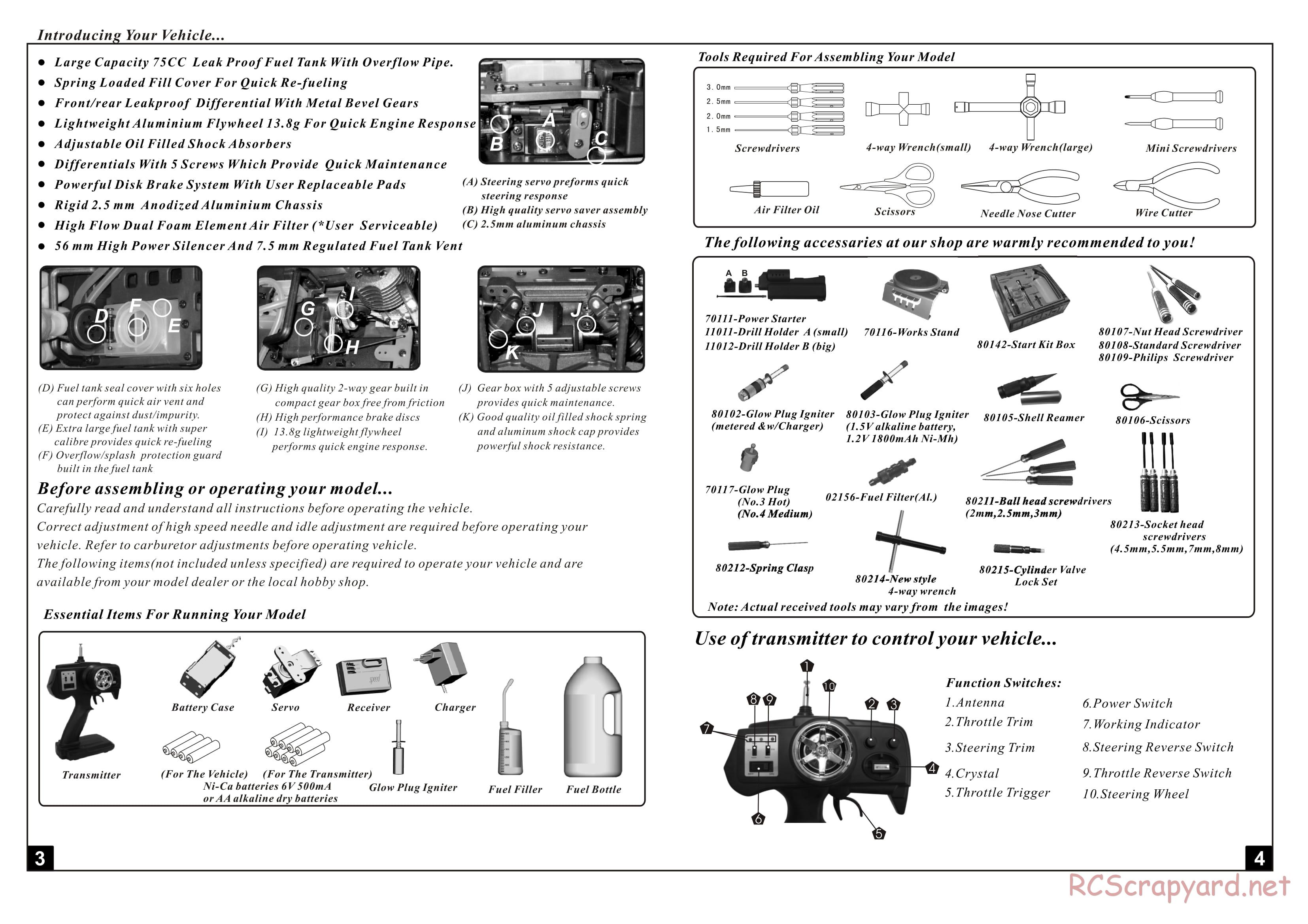 Himoto Racing - Rapida - HI9101 - Manual - Page 3