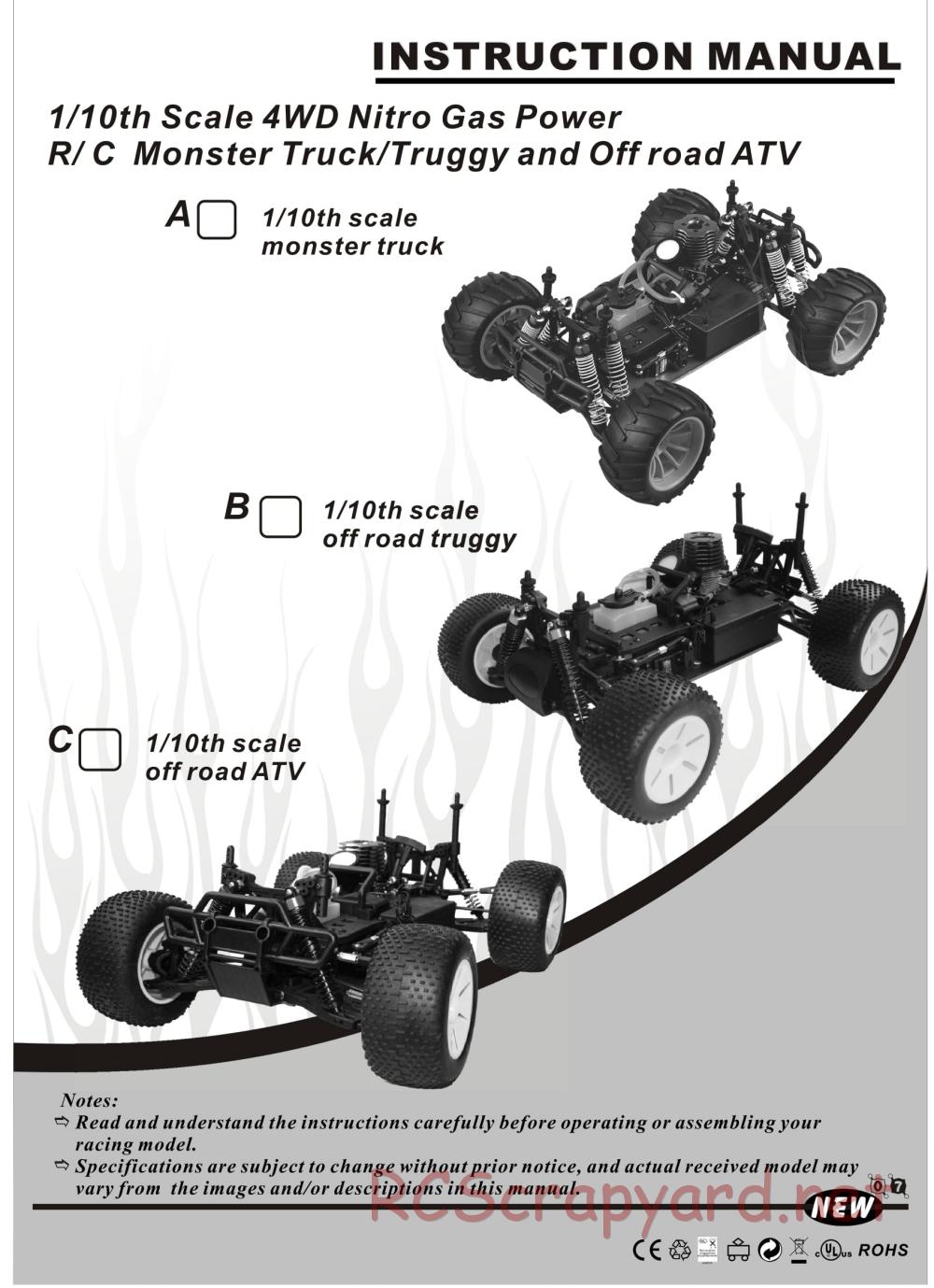 Himoto Racing - Mamba XR1 - HI7101 - Manual - Page 1