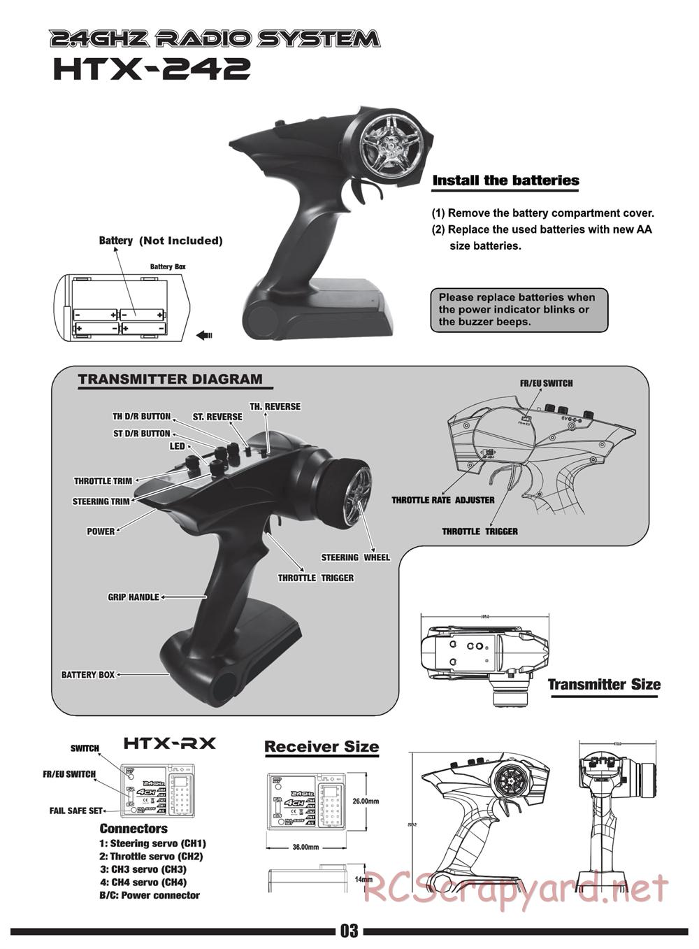 Himoto Racing - Mega-P MTR-3 - HI933T - Manual - Page 4