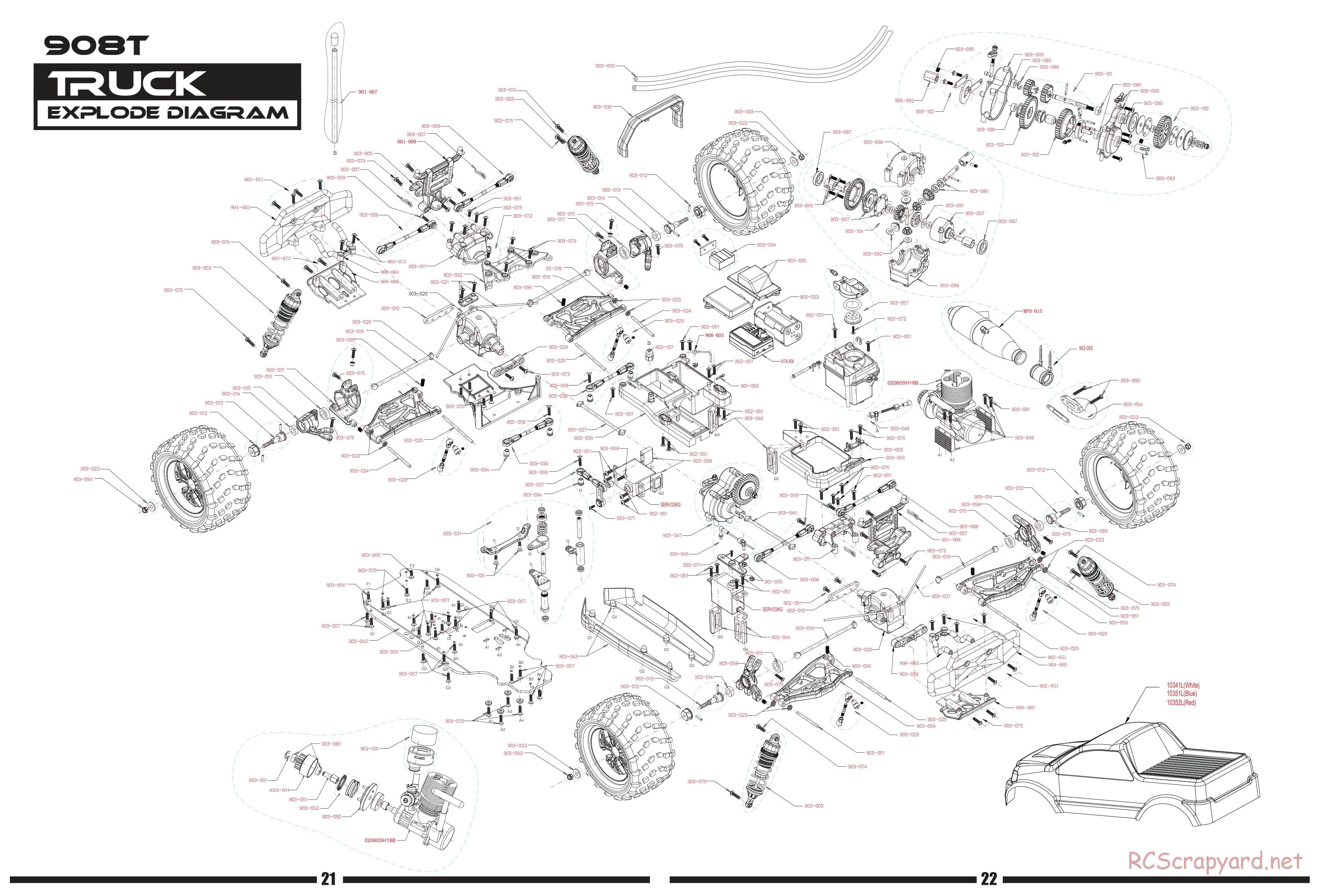 Himoto Racing - Mega-P MTR-2S - HI903T - Manual - Page 22