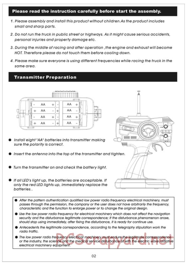 Himoto Racing - Megap Mini M Beetle - HI902T - Manual - Page 3