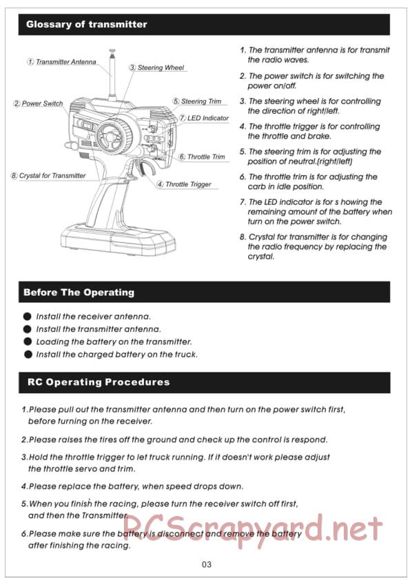 Himoto Racing - Megap Mini M Beetle - HI902T - Manual - Page 4