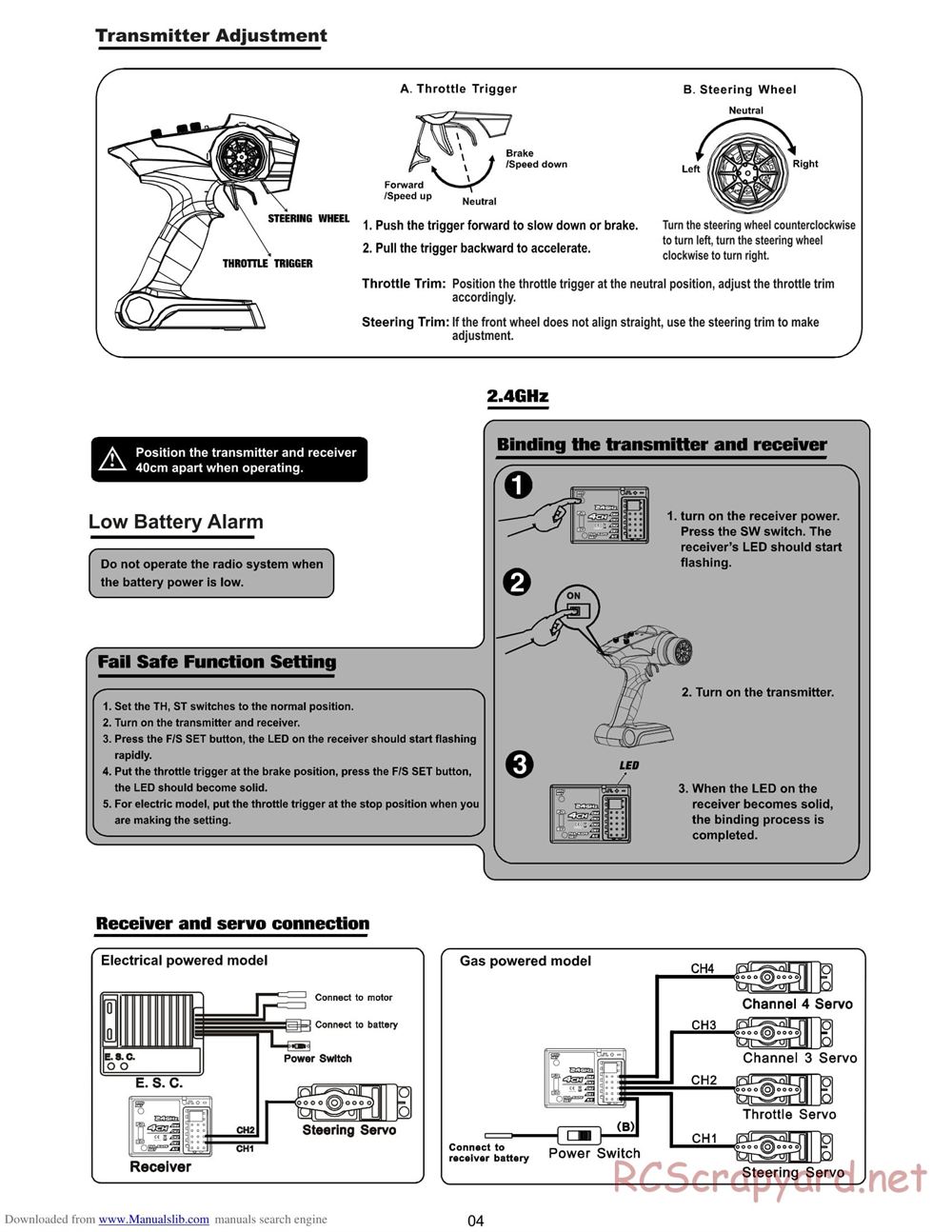 Himoto Racing - 1/16 4WD Electric Models - Manual - Page 6