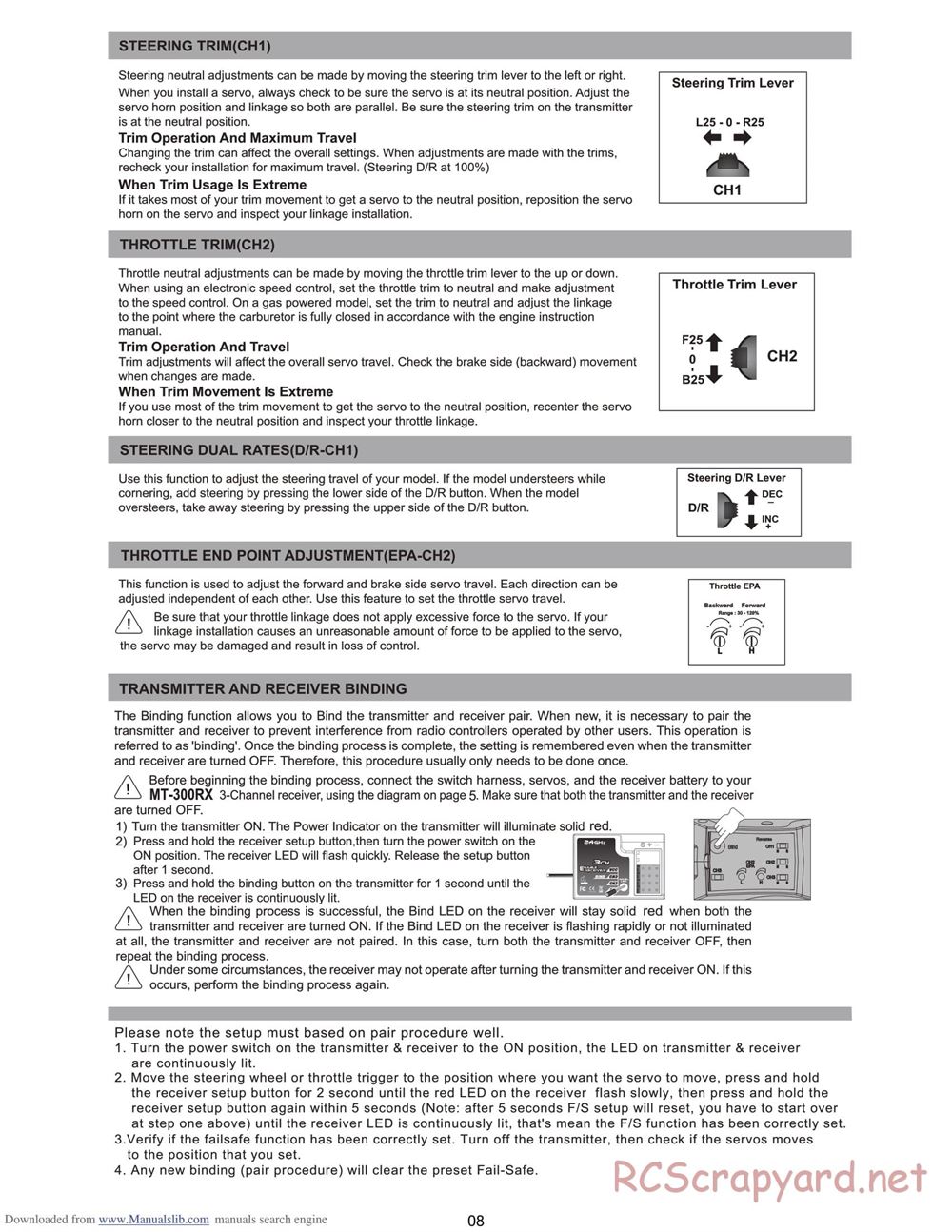 Himoto Racing - 1/16 4WD Electric Models - Manual - Page 10