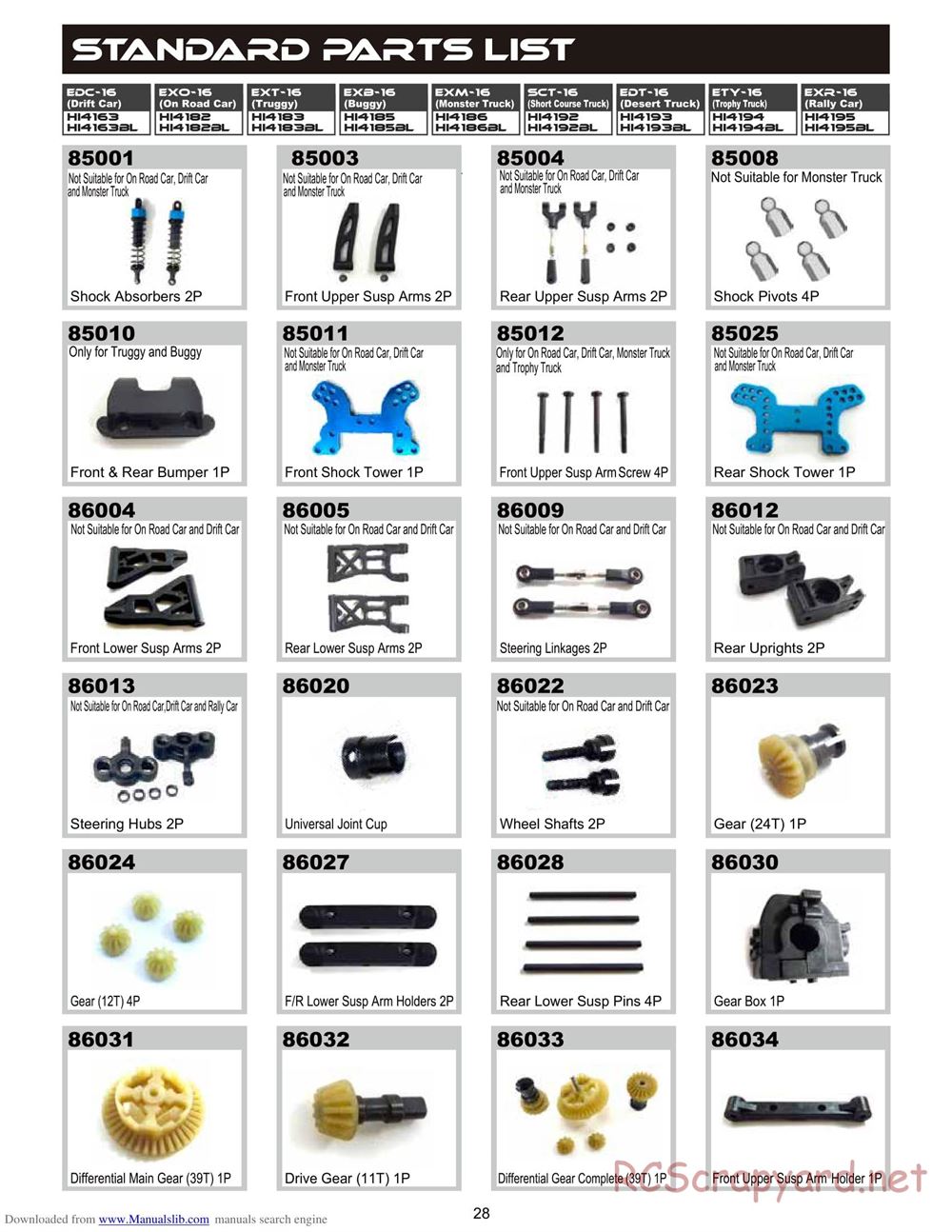 Himoto Racing - 1/16 4WD Electric Models - Manual - Page 21