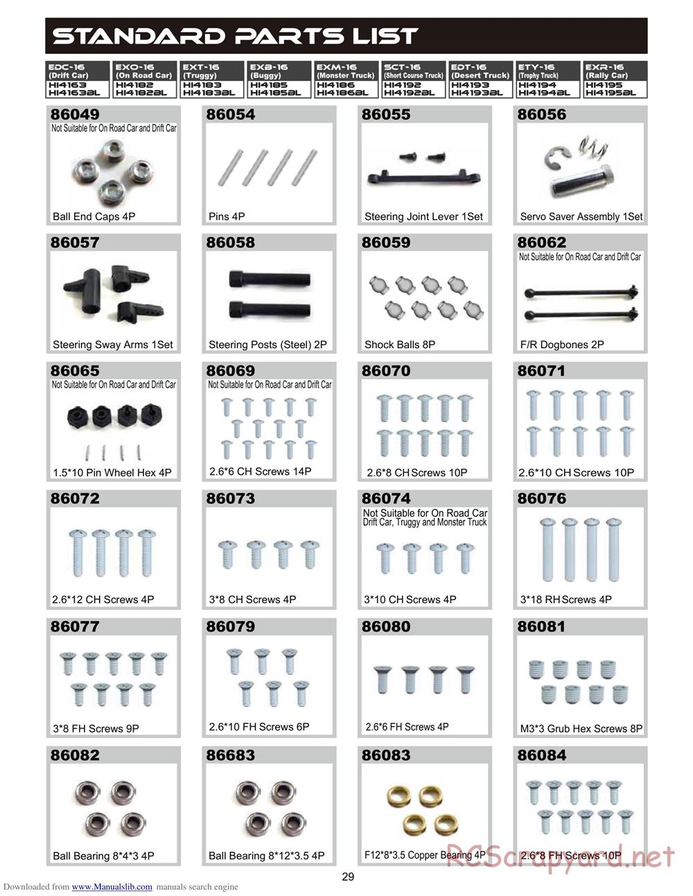 Himoto Racing - 1/16 4WD Electric Models - Manual - Page 22