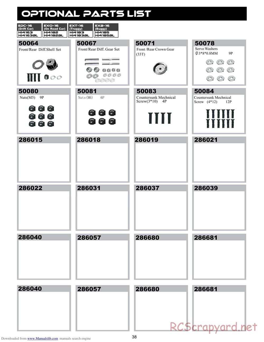 Himoto Racing - 1/16 4WD Electric Models - Manual - Page 31