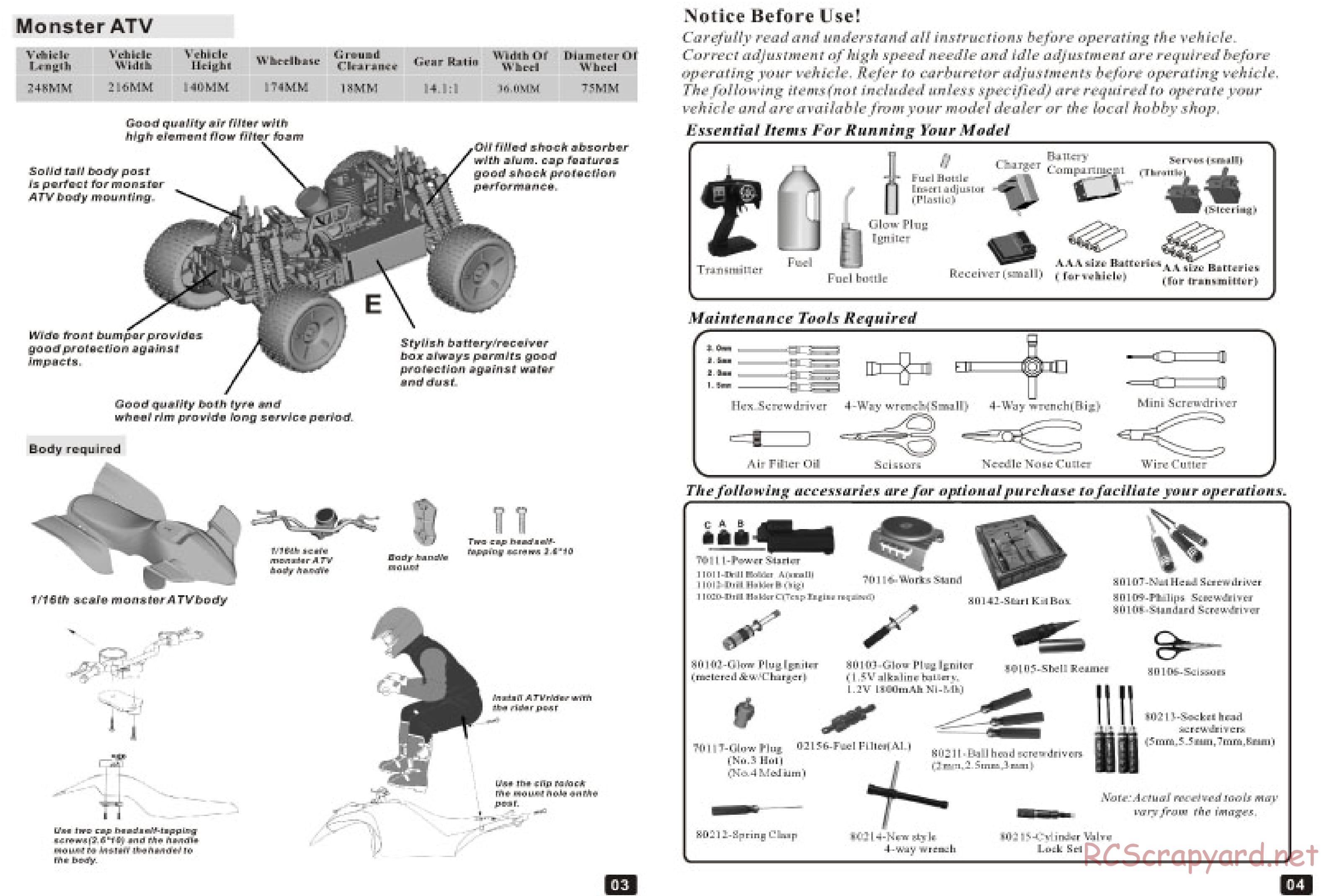 Himoto Racing - Rim Battler RS-1 - HI8116 - Manual - Page 3