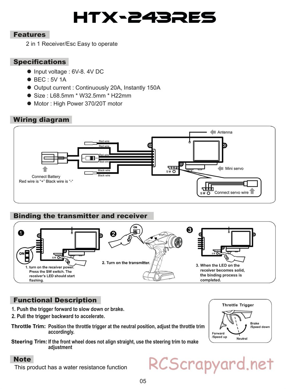 Himoto Racing - 1/18 Electric Models - Manual - Page 7