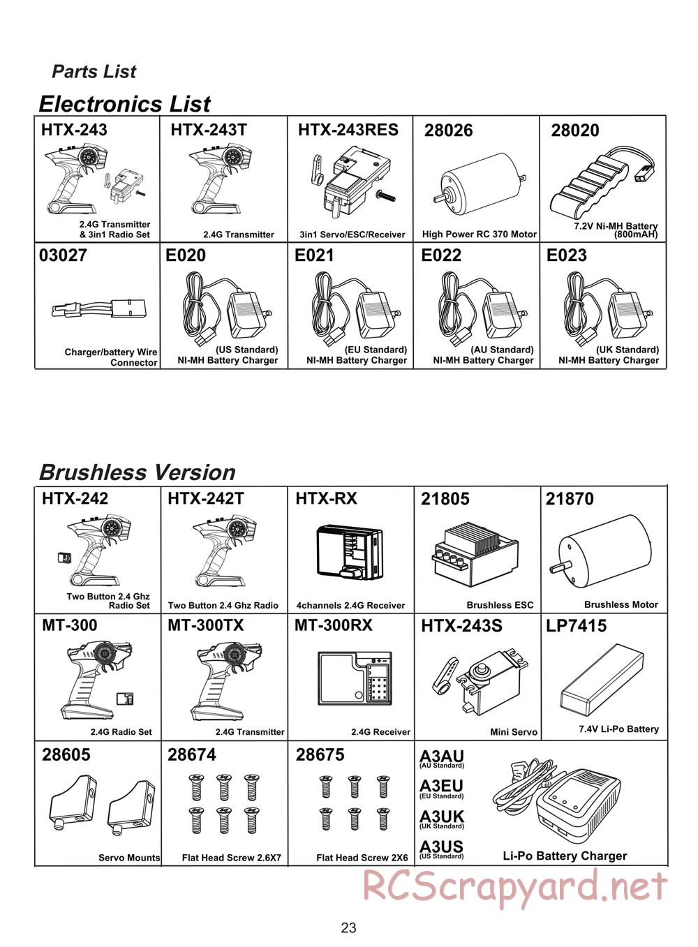 Himoto Racing - 1/18 Electric Models - Manual - Page 25