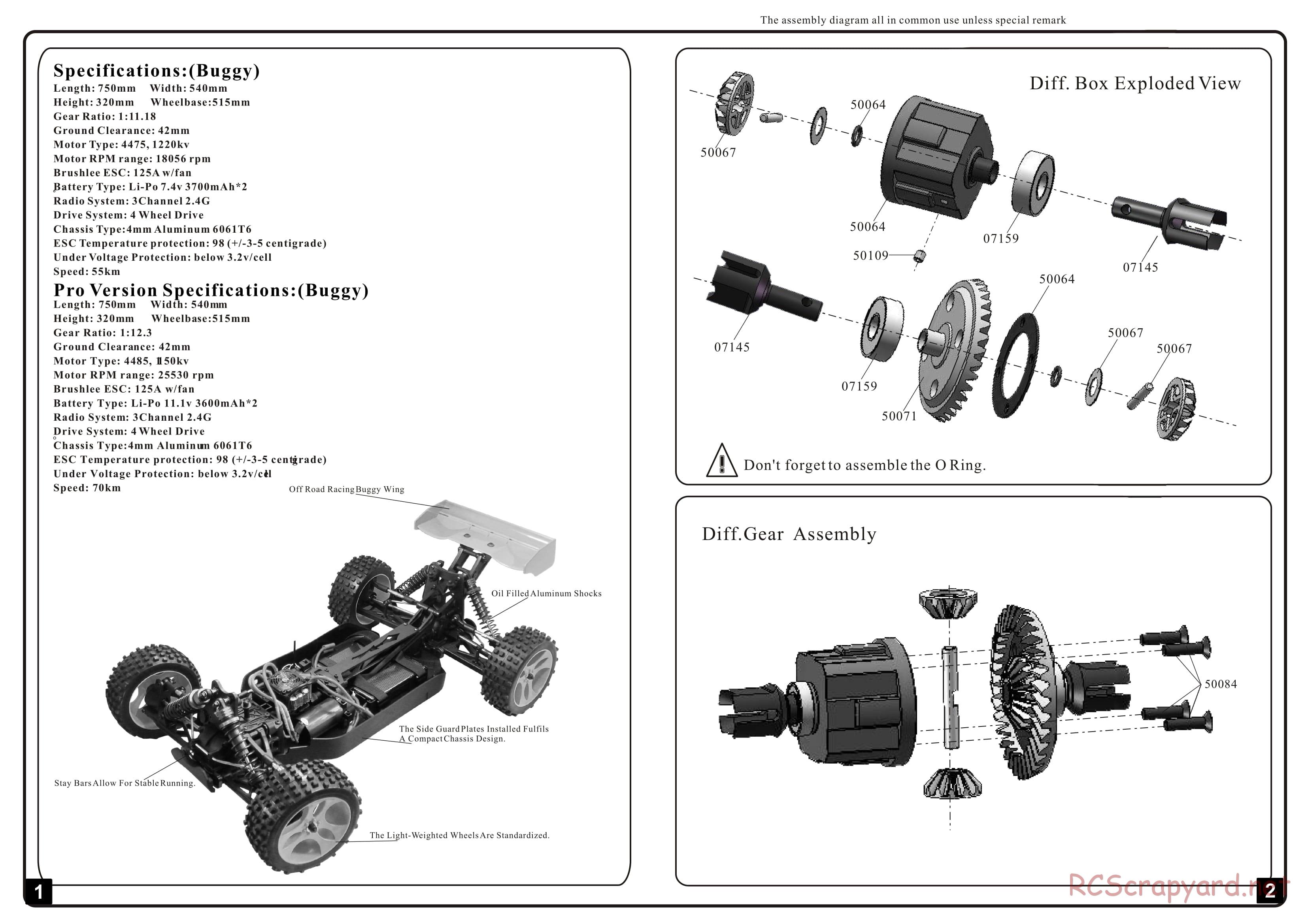 Himoto Racing - Trophy X5 - HI4079 - Manual - Page 2