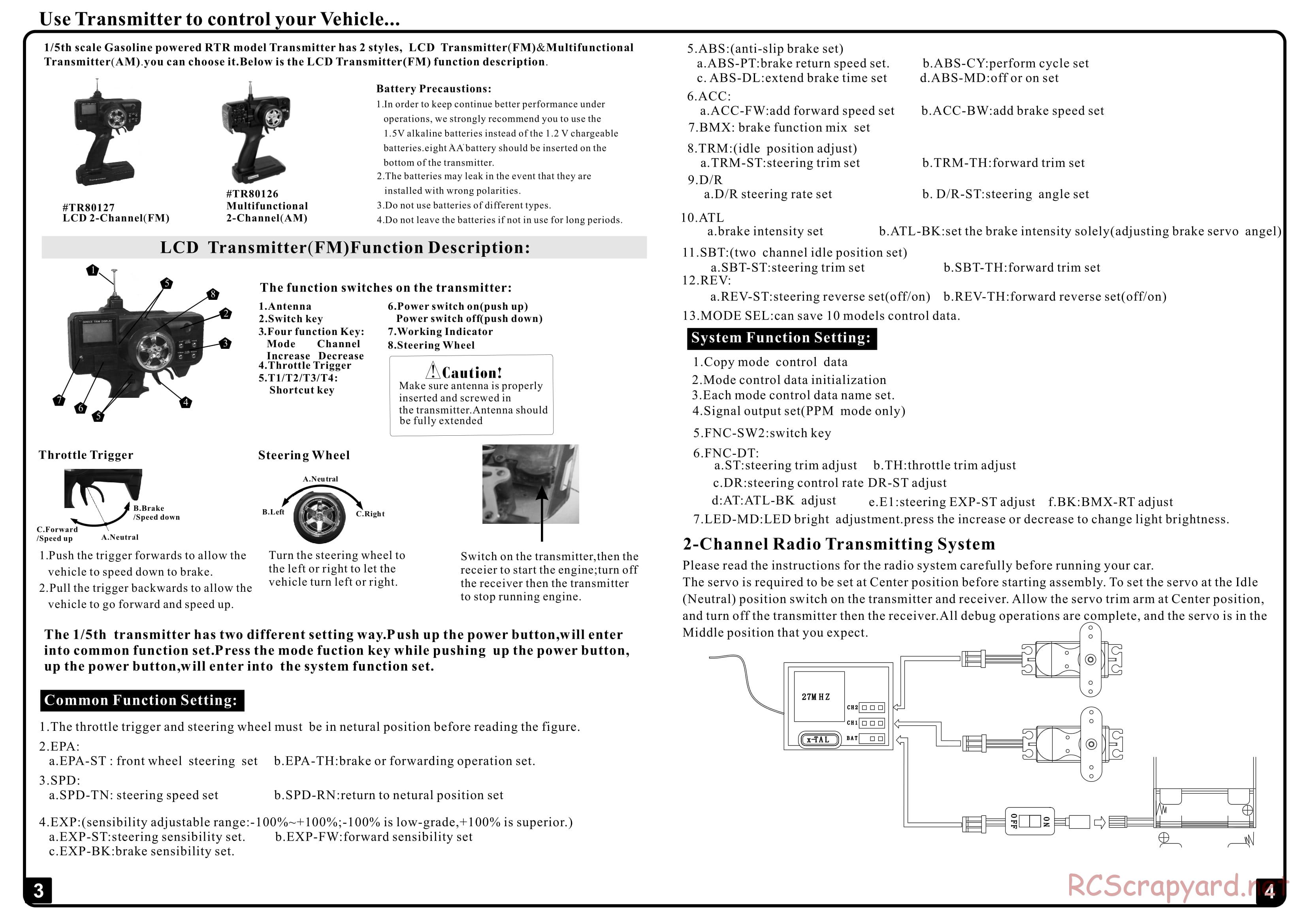 Himoto Racing - Megap 1:5 Monster Truck - HI6505 - Manual - Page 3