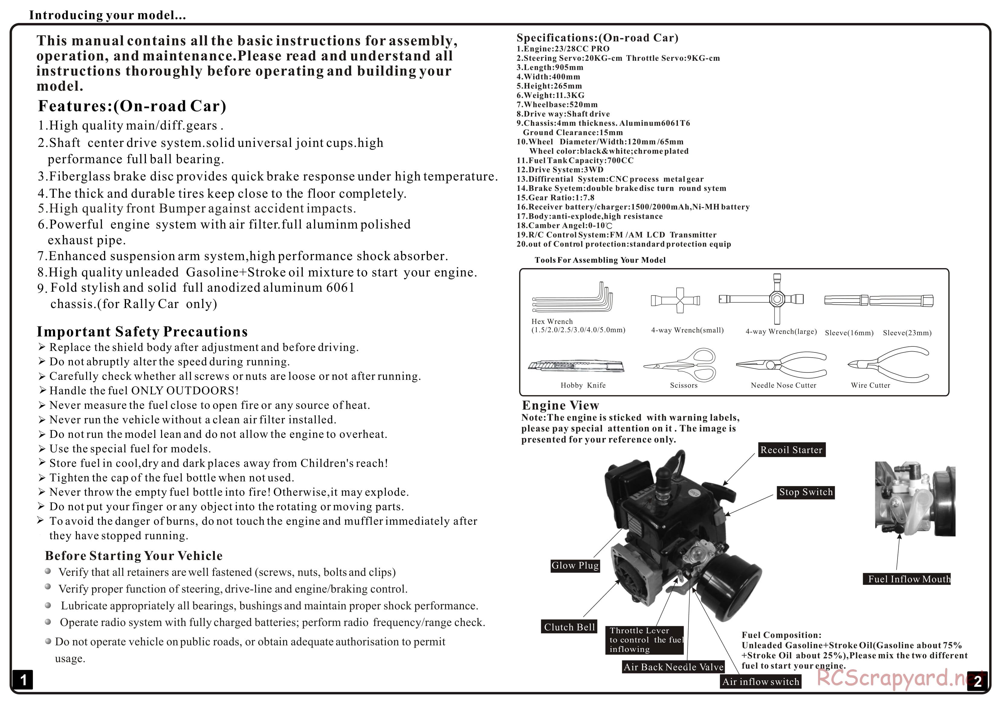 Himoto Racing - Megap MTC-5 - HI7505 - Manual - Page 2