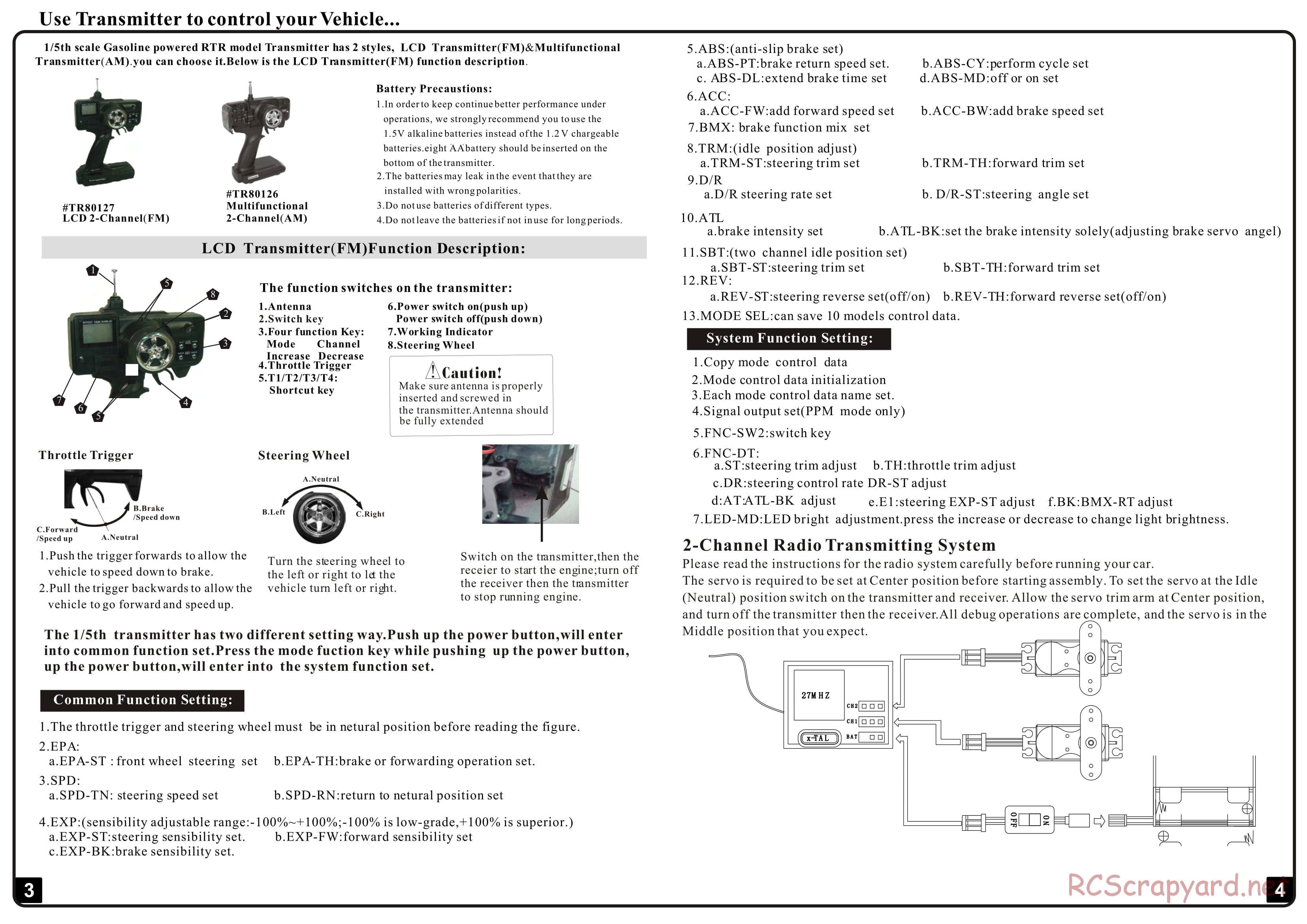 Himoto Racing - Megap MTC-5 - HI7505 - Manual - Page 3