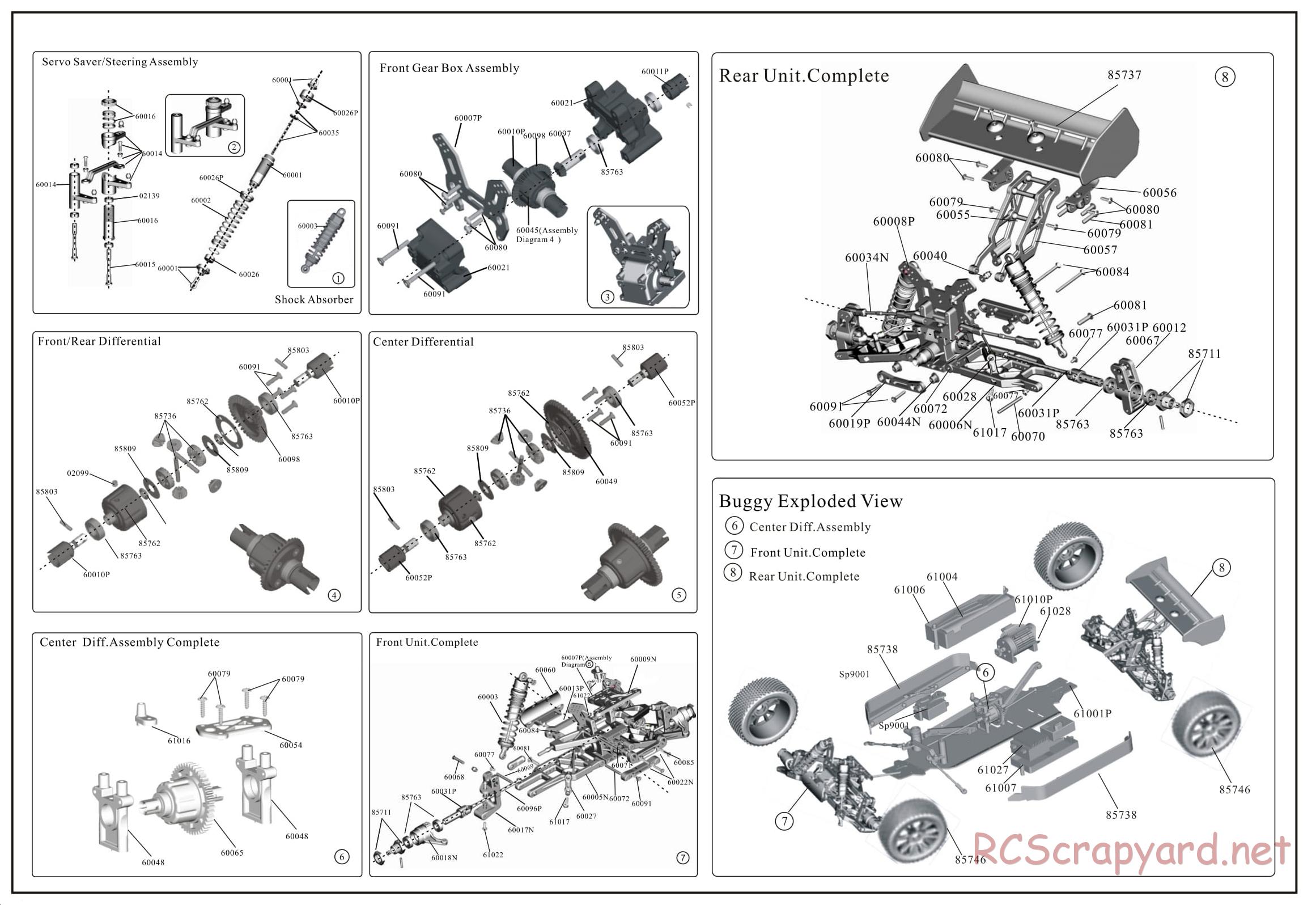 Himoto Racing - Vega8 XB - HI4060 - Parts List - Page 4