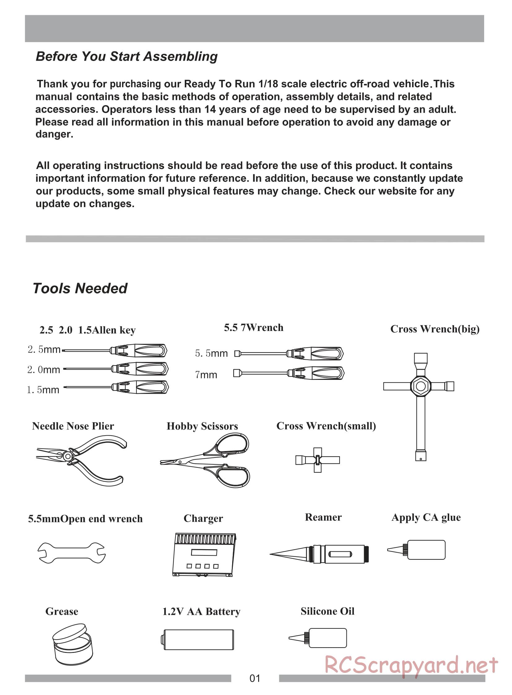 Himoto Racing - Ziege - E8XT / E8XTL - Manual - Page 2