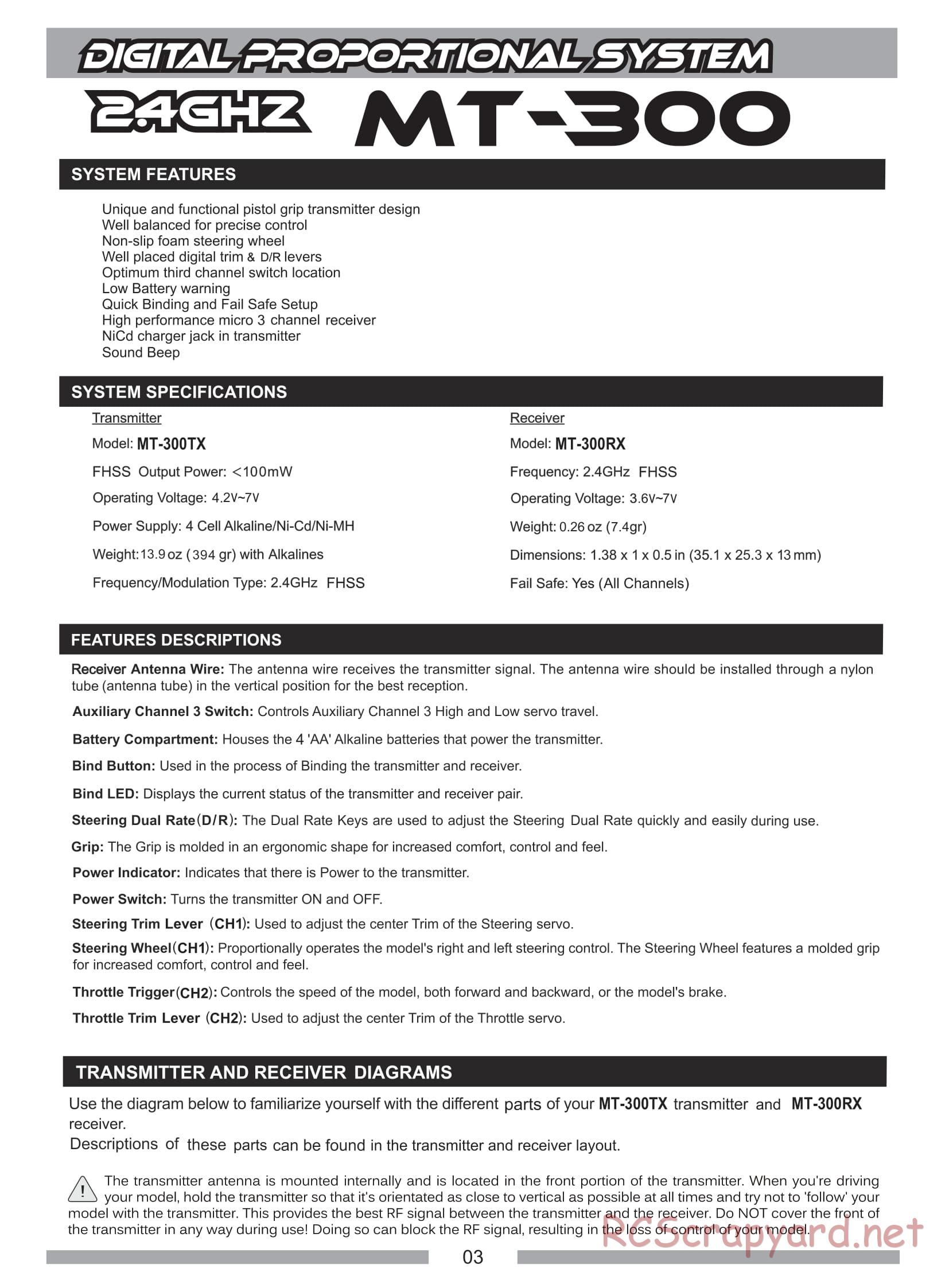 Himoto Racing - Ziege - E8XT / E8XTL - Manual - Page 4