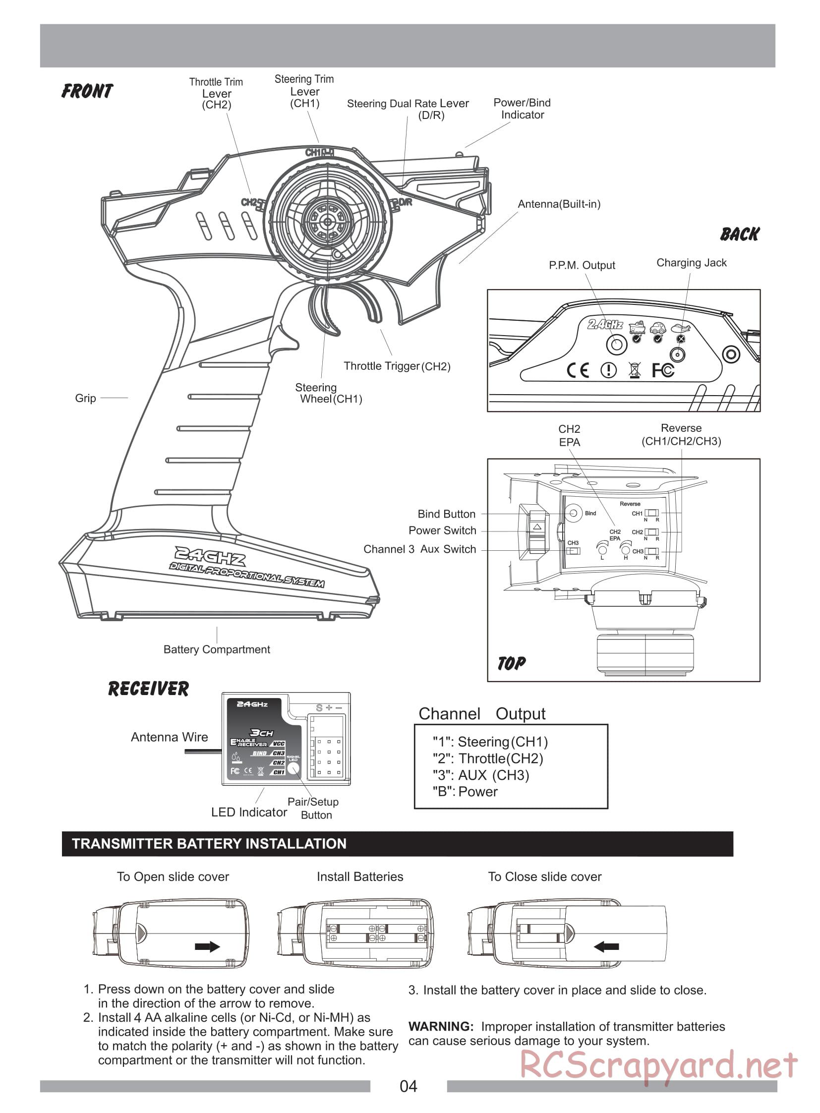 Himoto Racing - Ziege - E8XT / E8XTL - Manual - Page 5