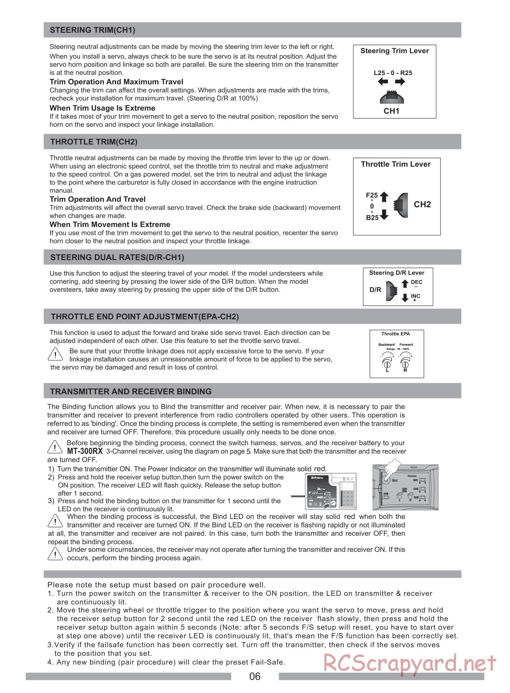 Himoto Racing - Ziege - E8XT / E8XTL - Manual - Page 7