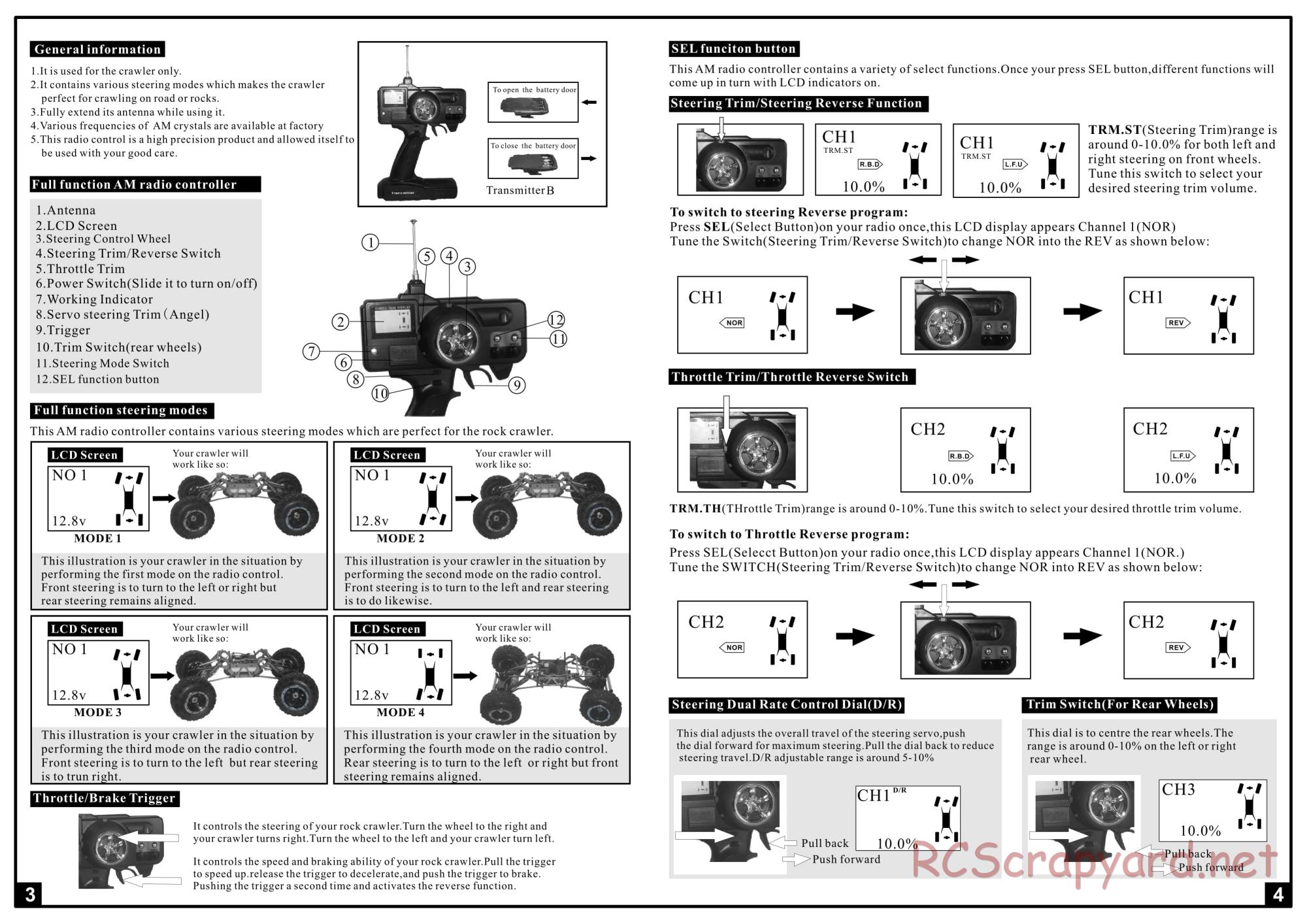 Himoto Racing - Crawler RCF-8 - HI4880 - Manual - Page 3