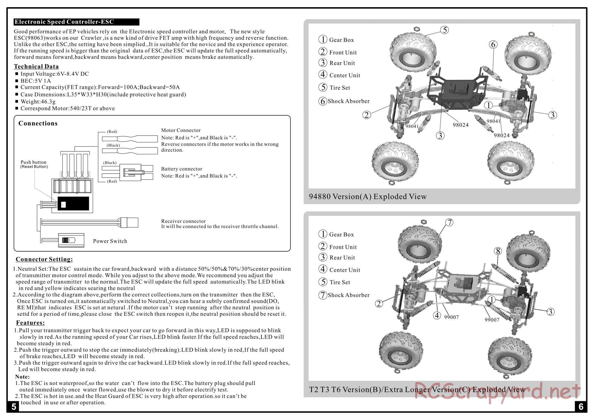 Himoto Racing - Crawler RCF-8 - HI4880 - Manual - Page 4