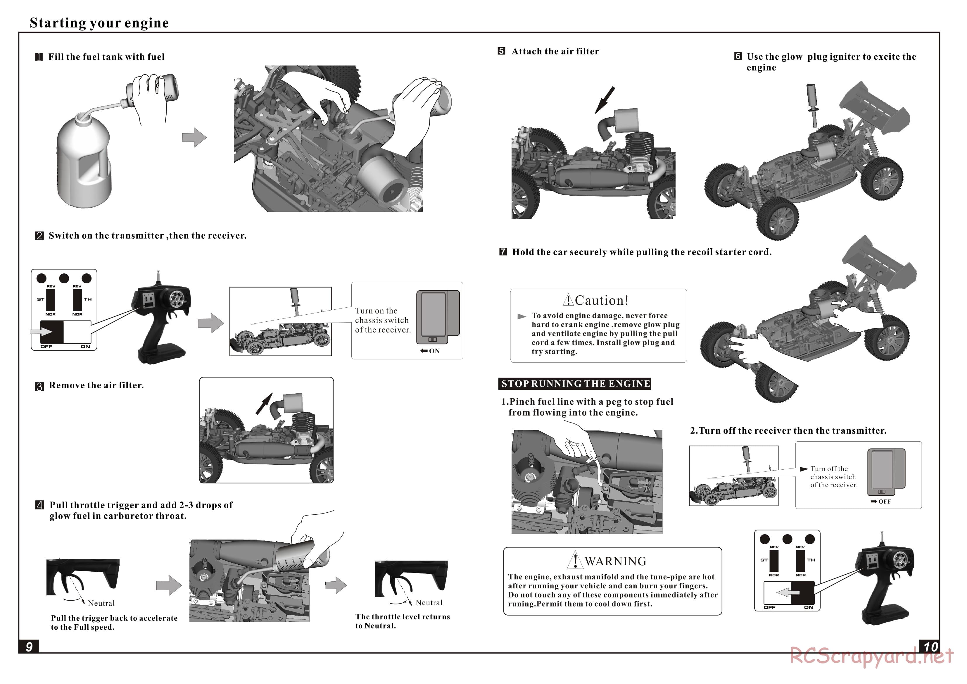 Himoto Racing - 1/8 Truggy - RXT-1 - Manual - Page 6