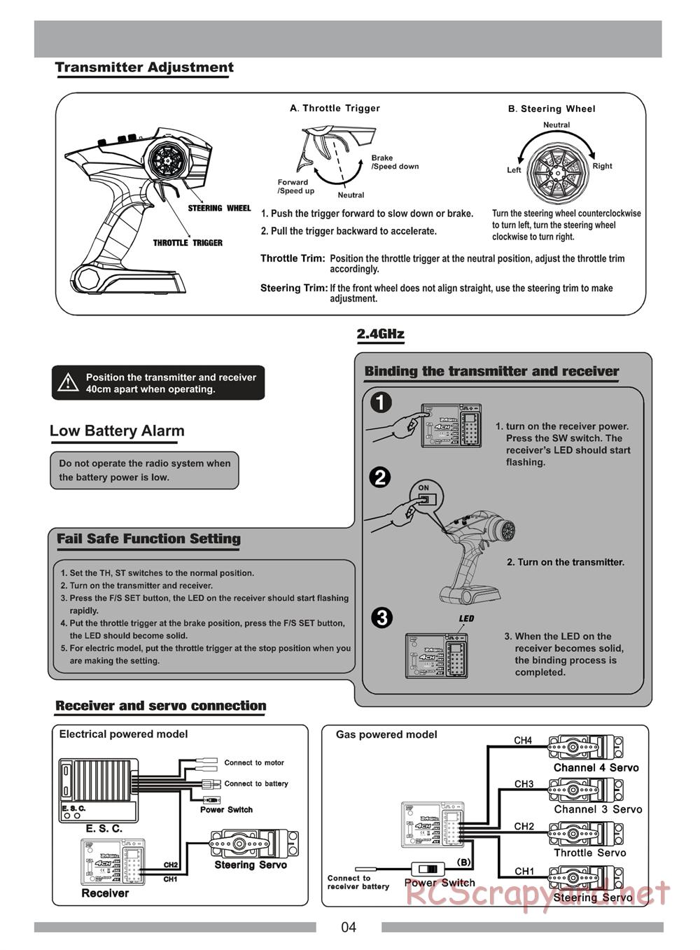 Himoto Racing - Cluster - N8MT - Manual - Page 6