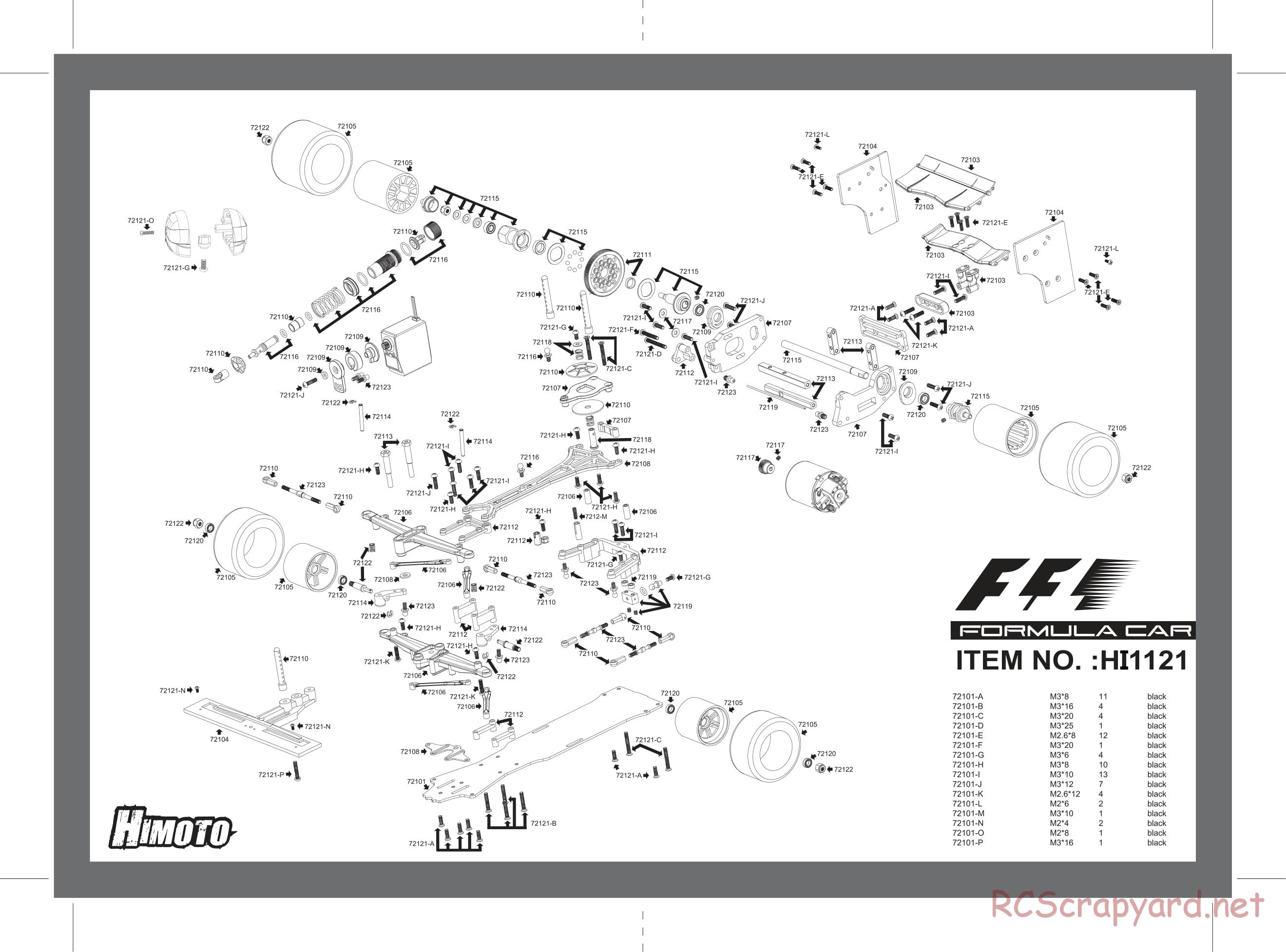 Himoto Racing - Formula Car (F1) - HI1121 - Manual - Page 3