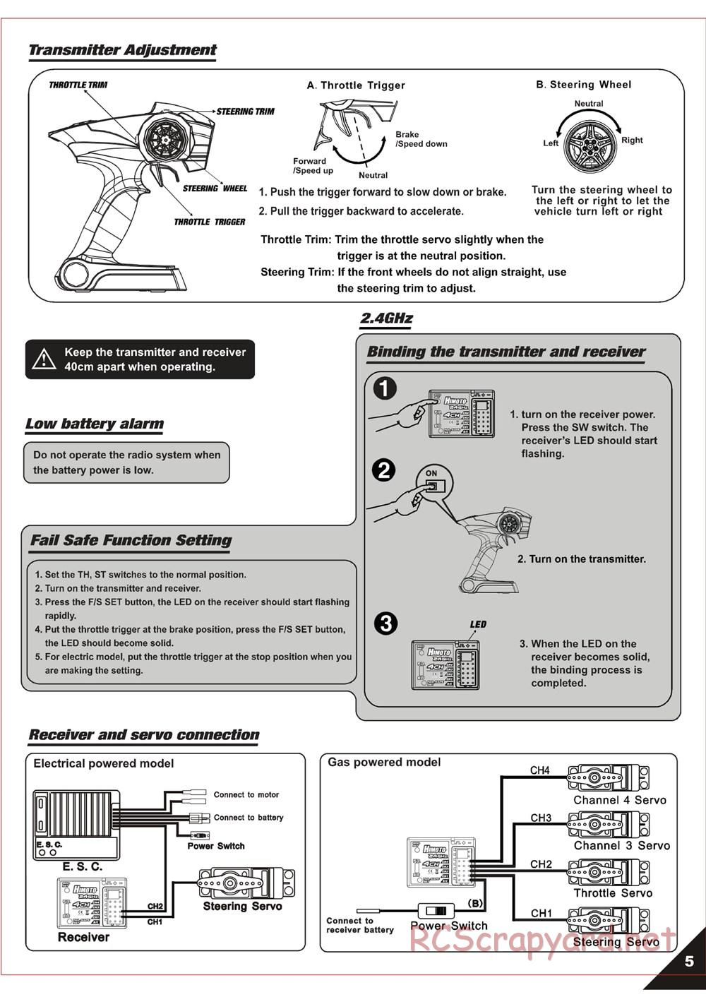 Himoto Racing - Megae MT10 - HI3198 / HI3198BL - Manual - Page 7