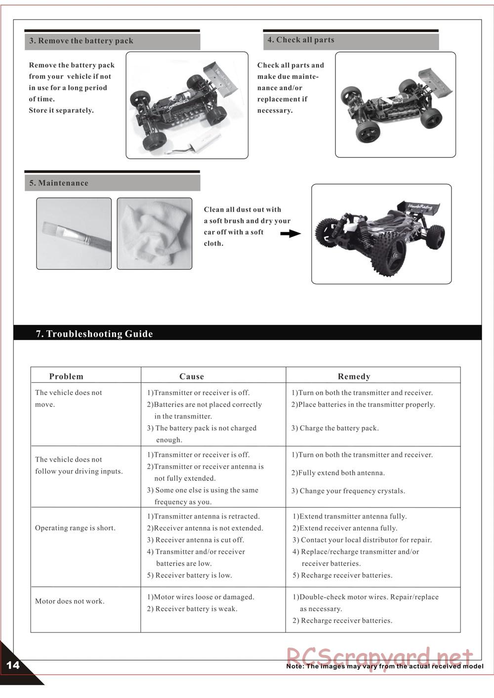 Himoto Racing - Megae MT10 - HI3198 / HI3198BL - Manual - Page 16