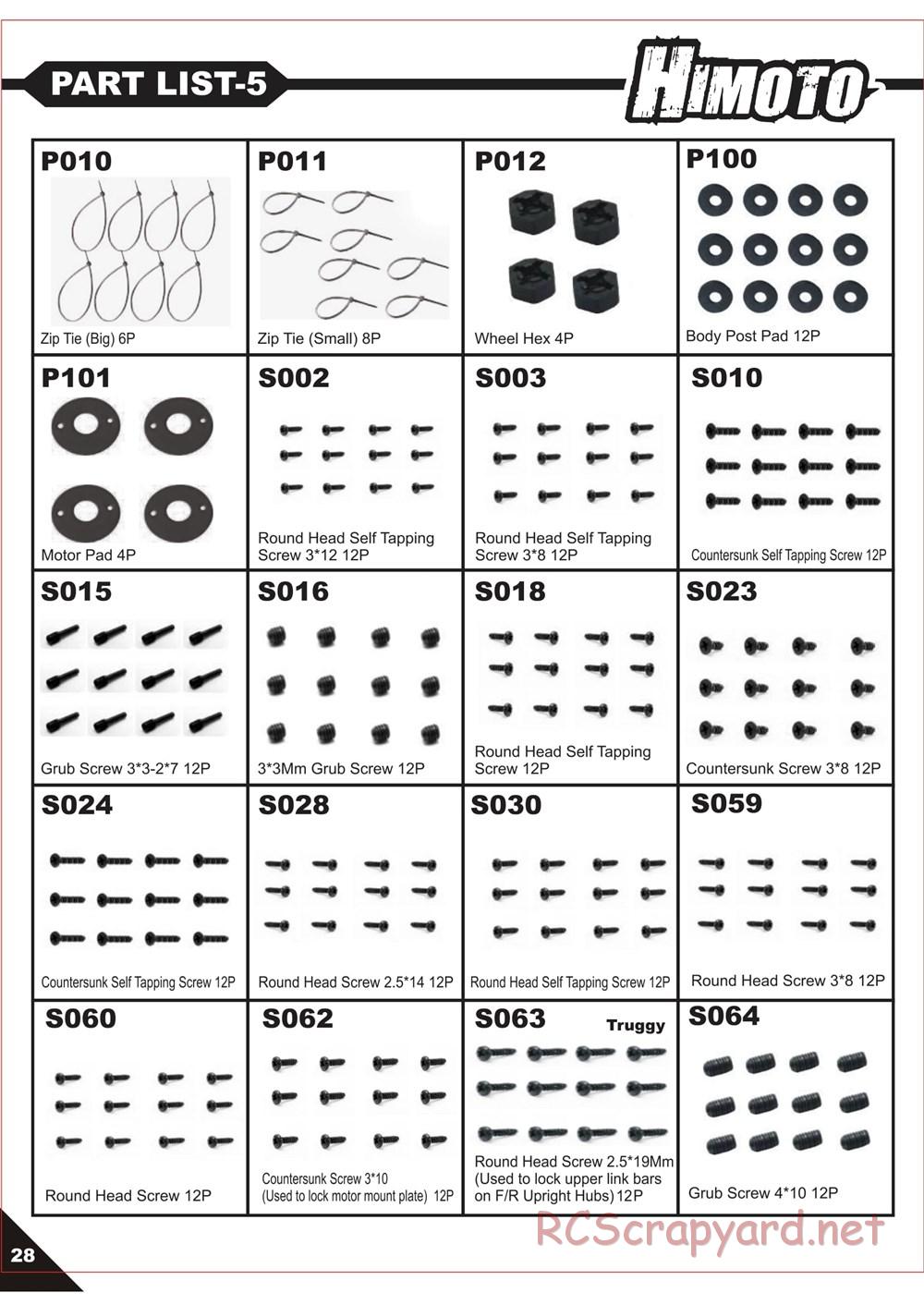 Himoto Racing - Megae MT10 - HI3198 / HI3198BL - Manual - Page 30