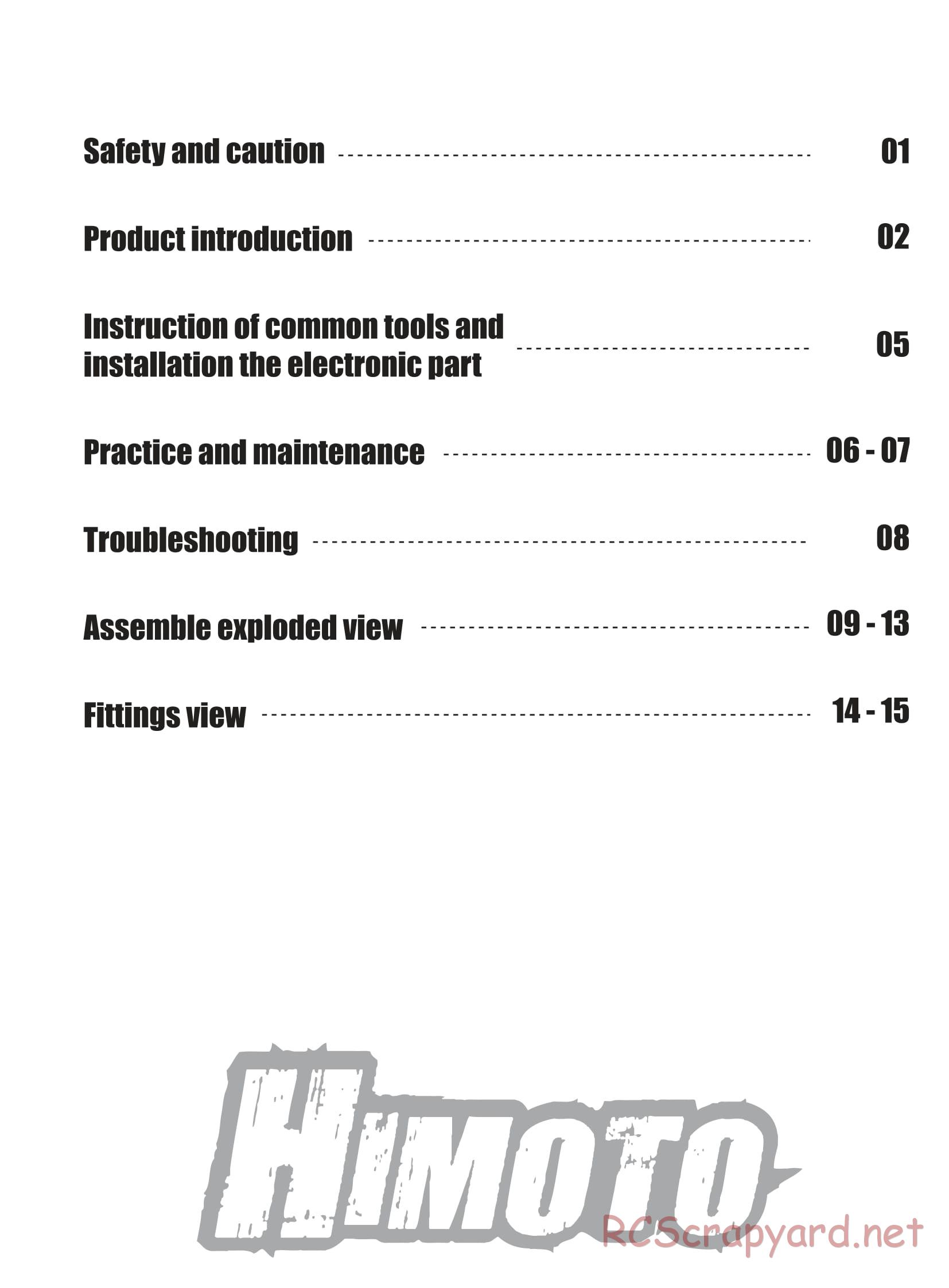 Himoto Racing - Mini Drift Lightning Car - HI718 - Manual - Page 2