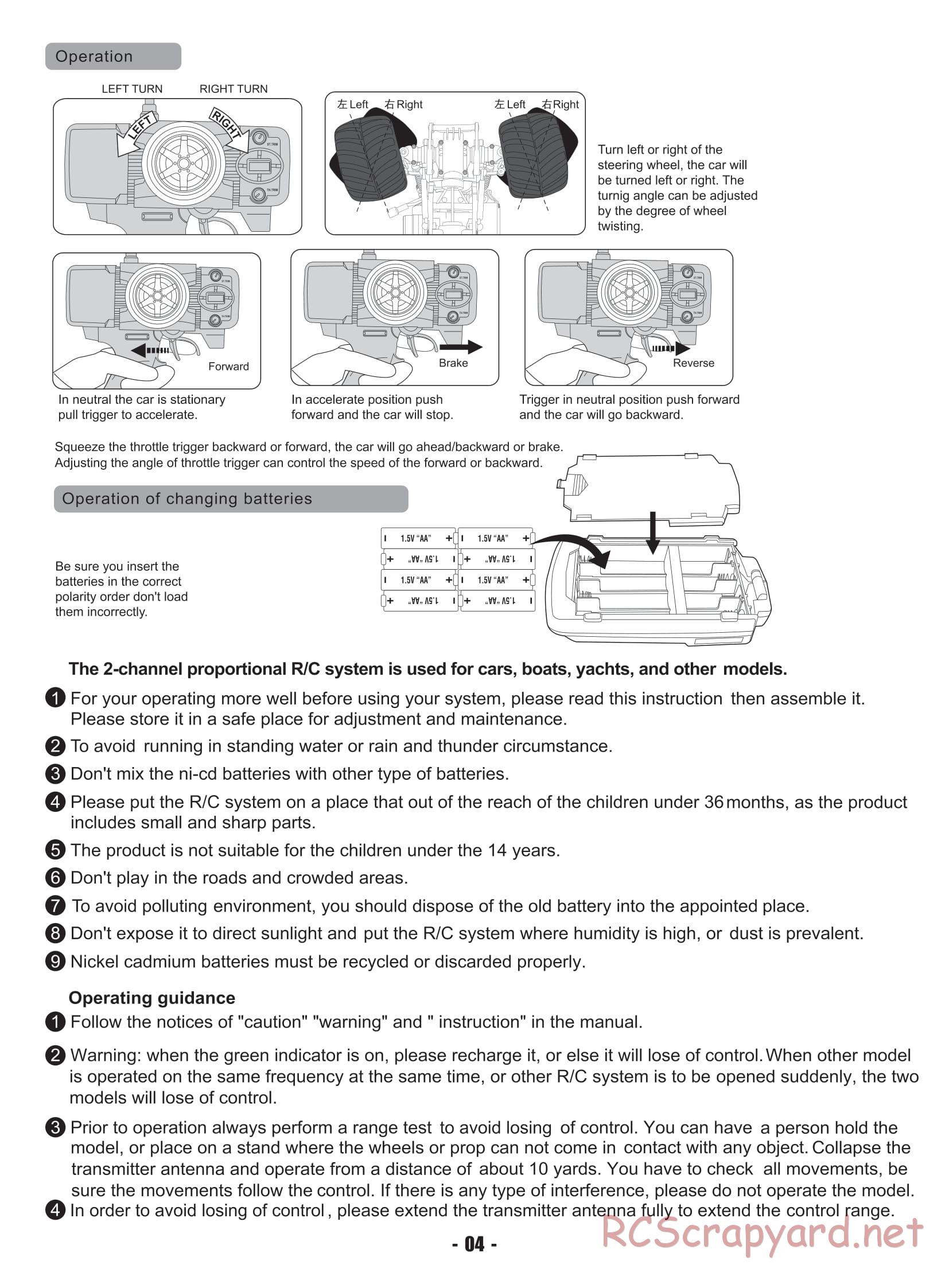 Himoto Racing - Mini Drift Lightning Car - HI718 - Manual - Page 6