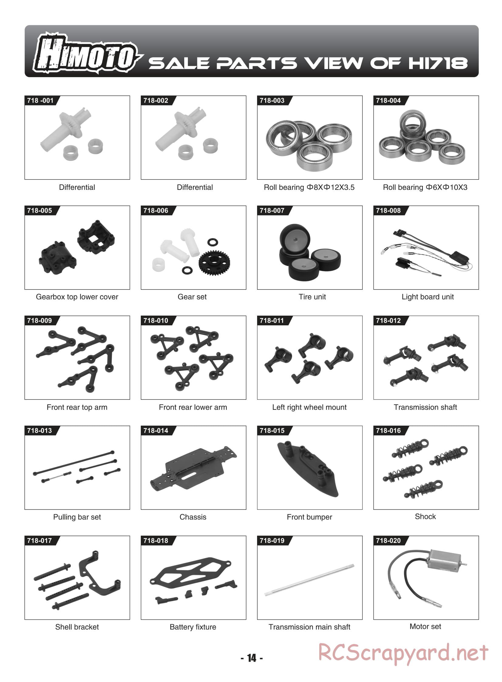 Himoto Racing - Mini Drift Lightning Car - HI718 - Manual - Page 16