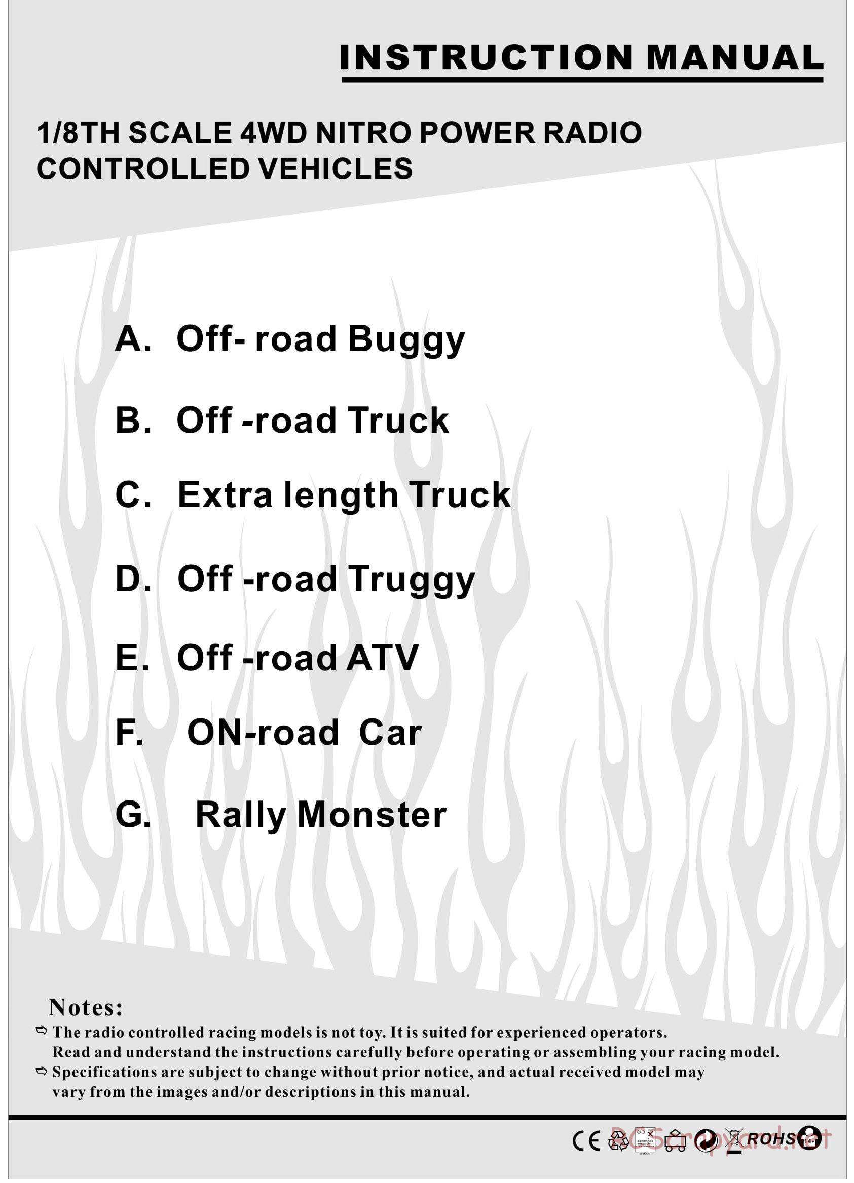 Himoto Racing - Rancho Pro - HI6202 - Manual - Page 1