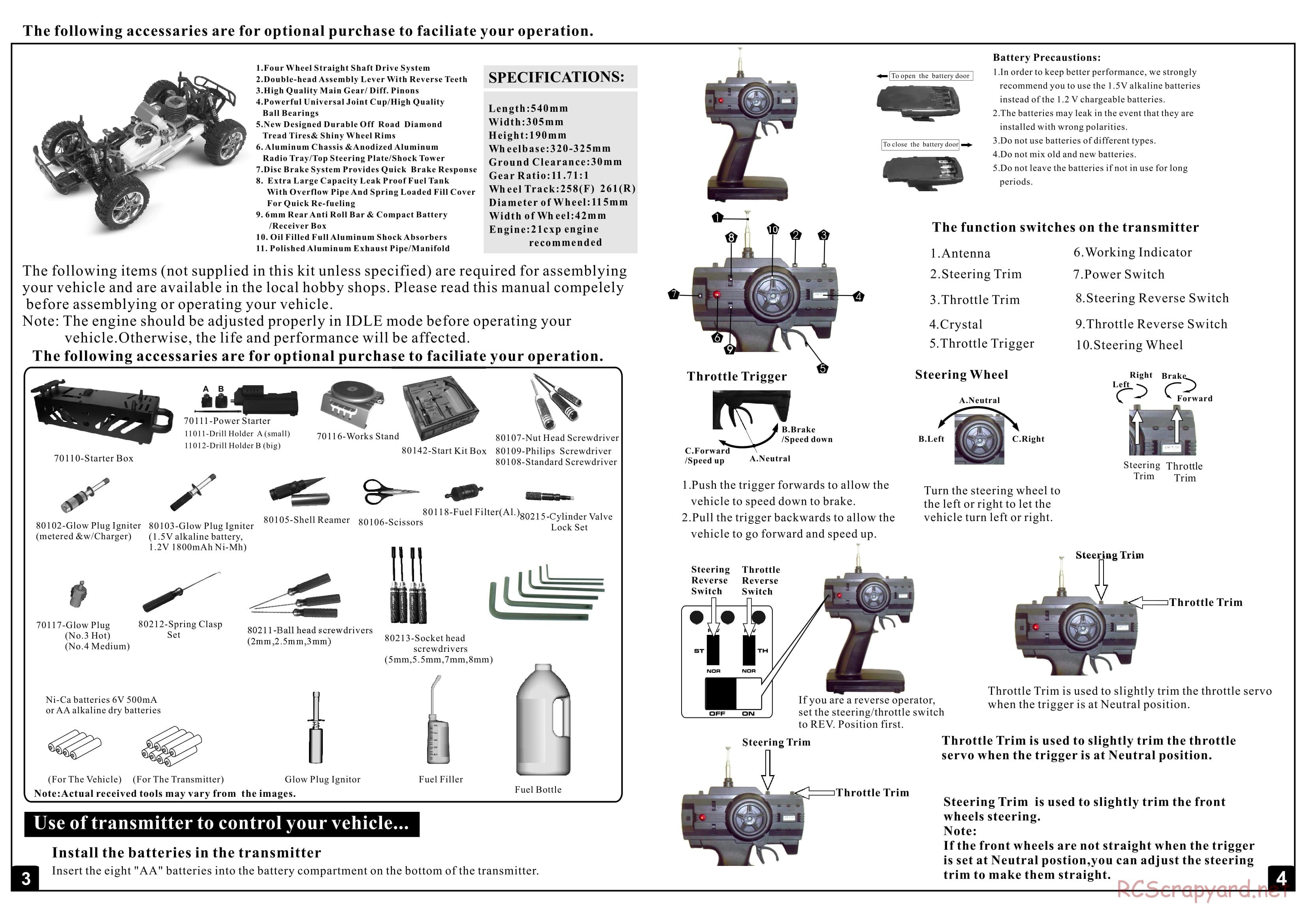 Himoto Racing - Rancho Pro - HI6202 - Manual - Page 3