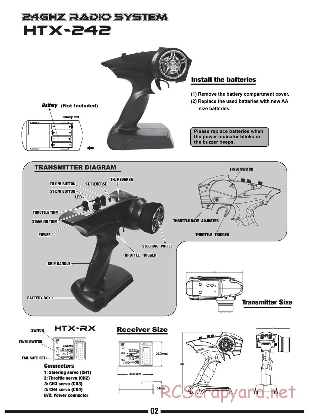 Himoto Racing - Mega P MXT-2S - HI904T - Manual - Page 3